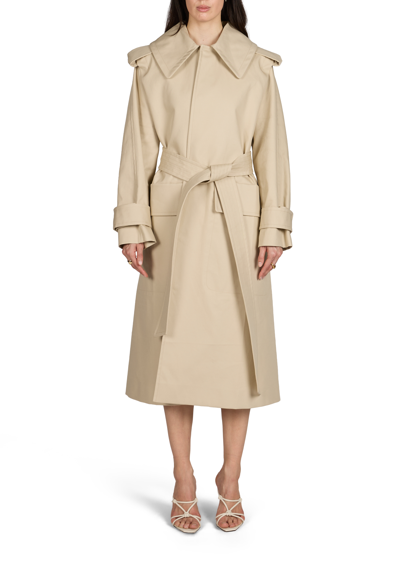 Trench Philippa en coton VICTORIA BECKHAM Beige