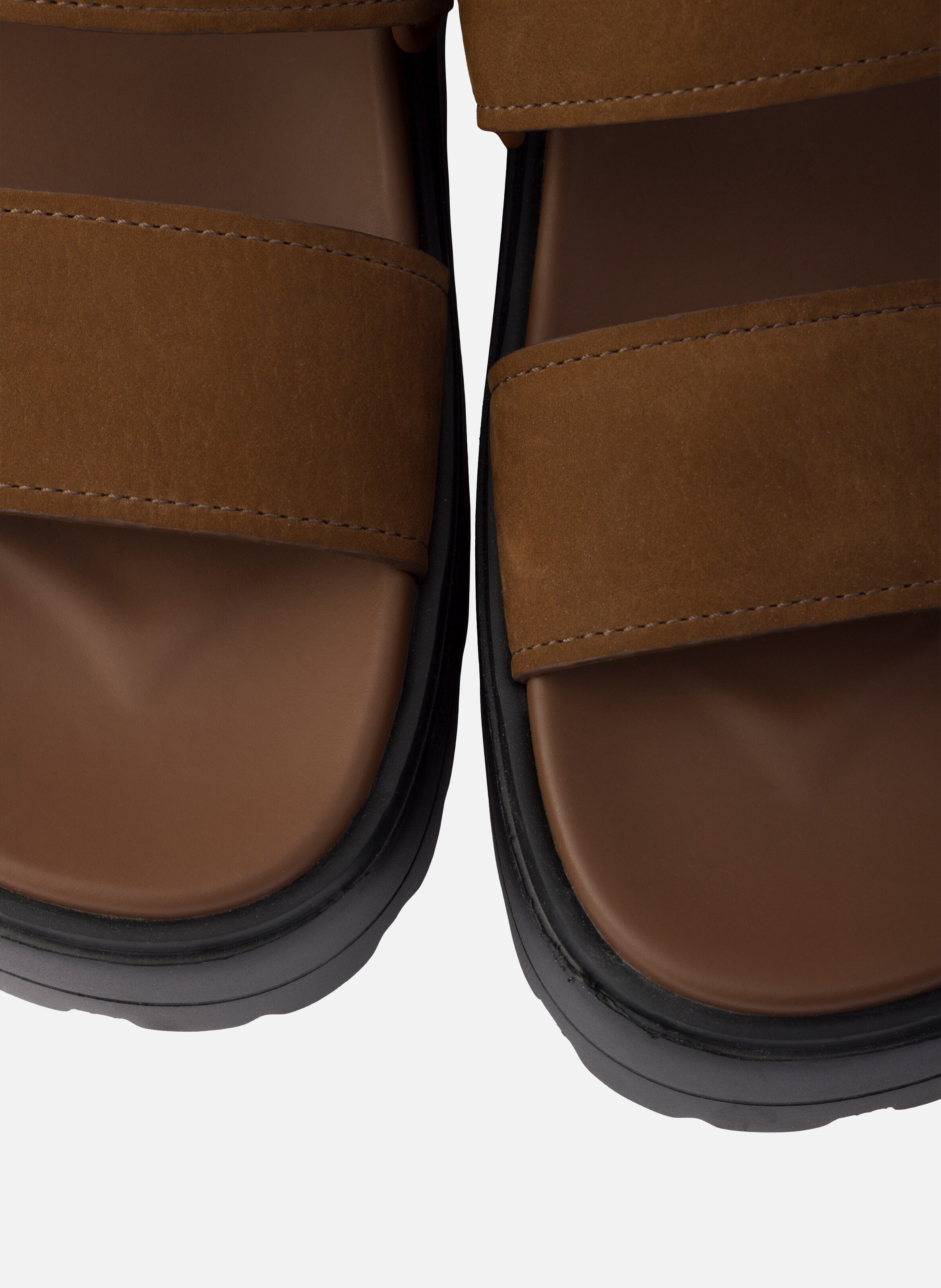 Mules en nubuck PRADA Marron