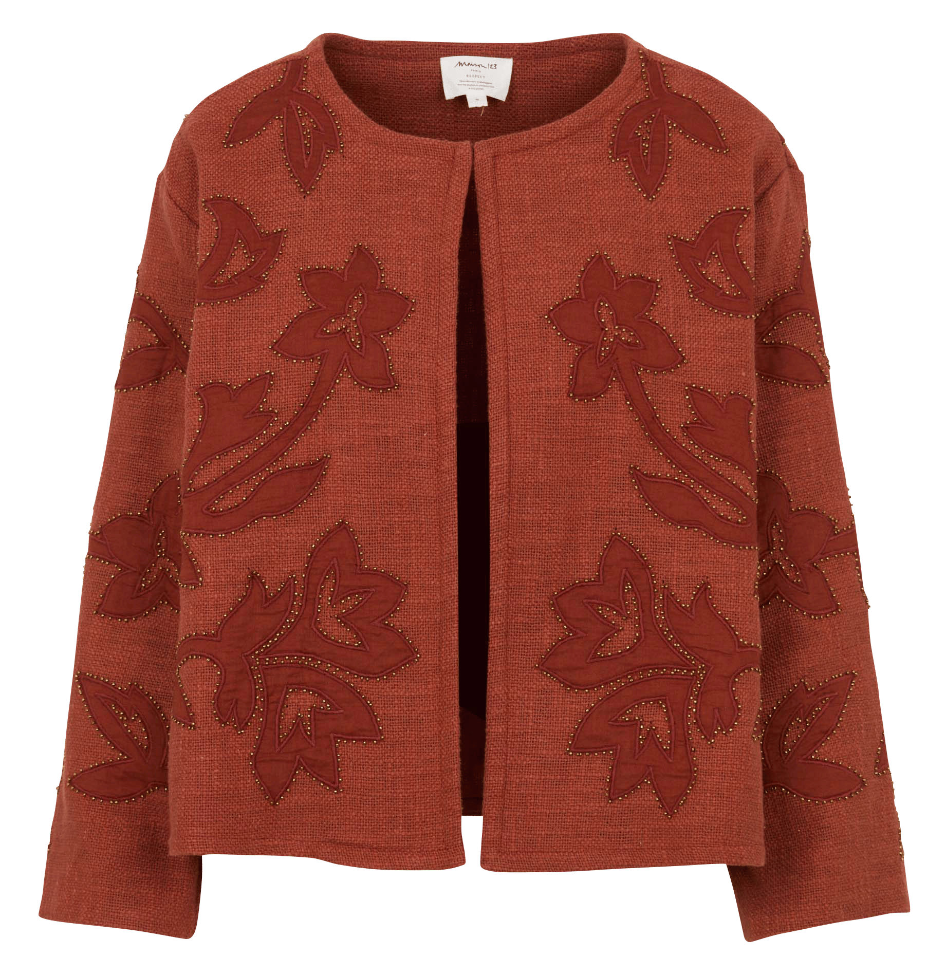 Veste droite en coton vitalie MAISON 123 Rouge