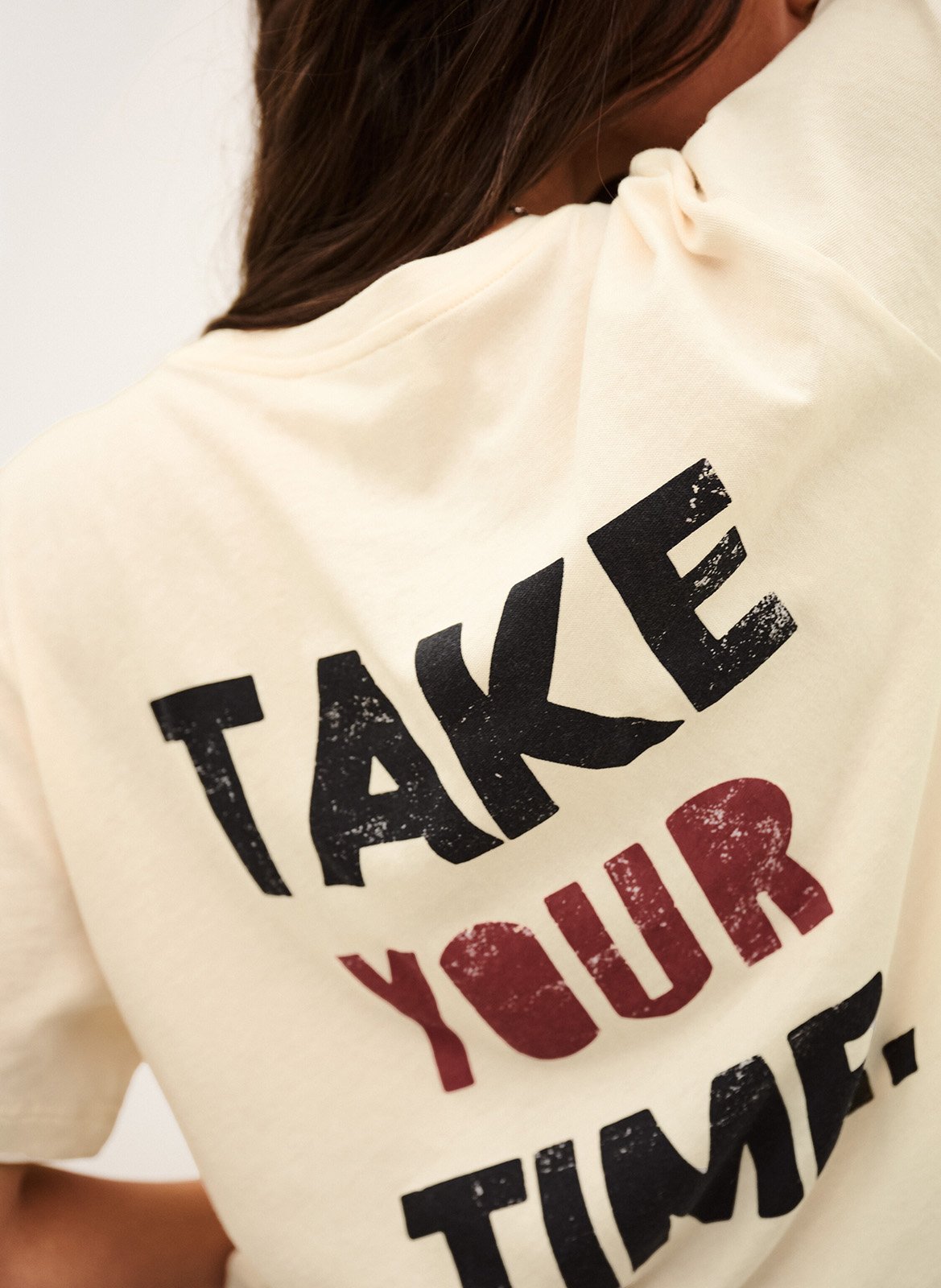 T-shirt met zeefdruk op de achterkant BA&SH Beige