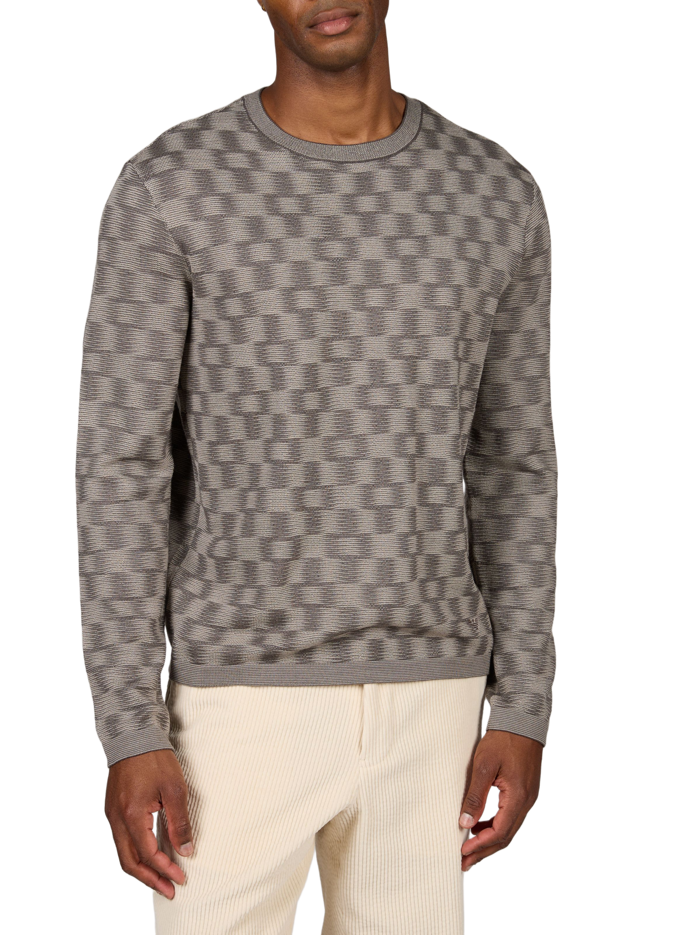 Pullover mit Wollmuster EMPORIO ARMANI Grau