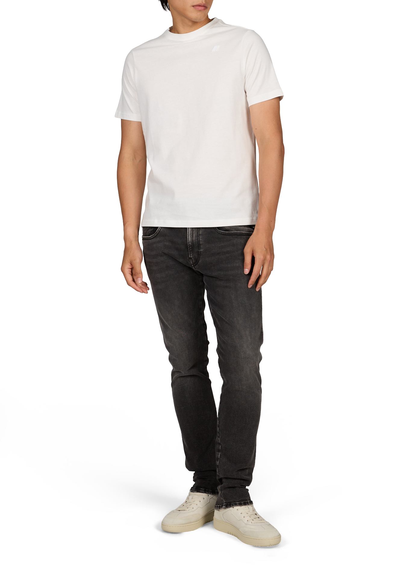 Short-sleeved cotton logo T-shirt K-WAY White