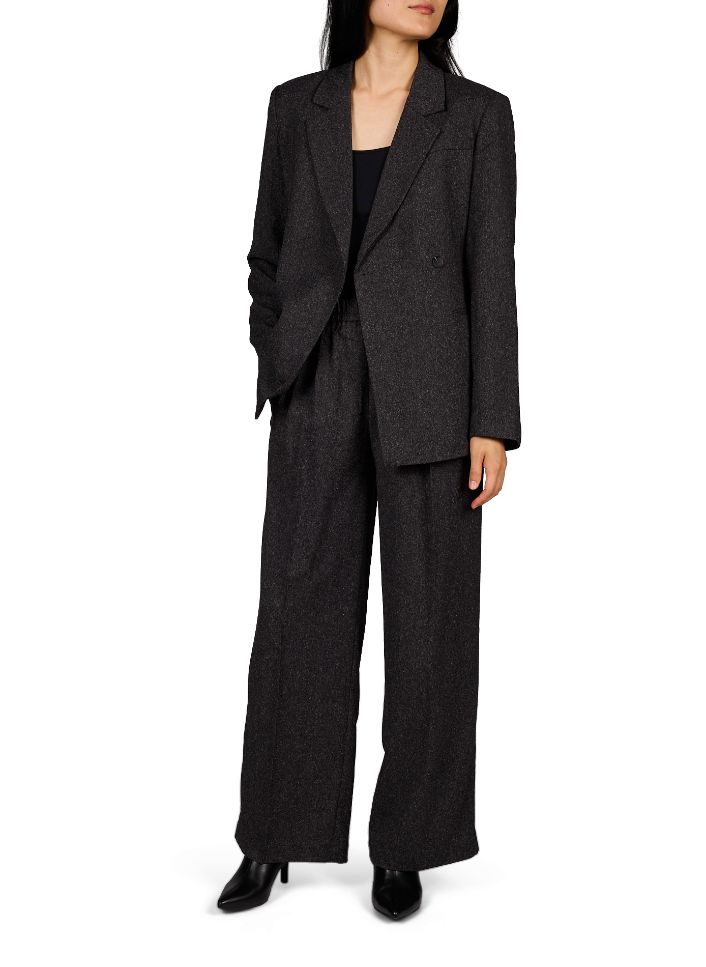 Blazer mit Revers OBJECT Schwarz