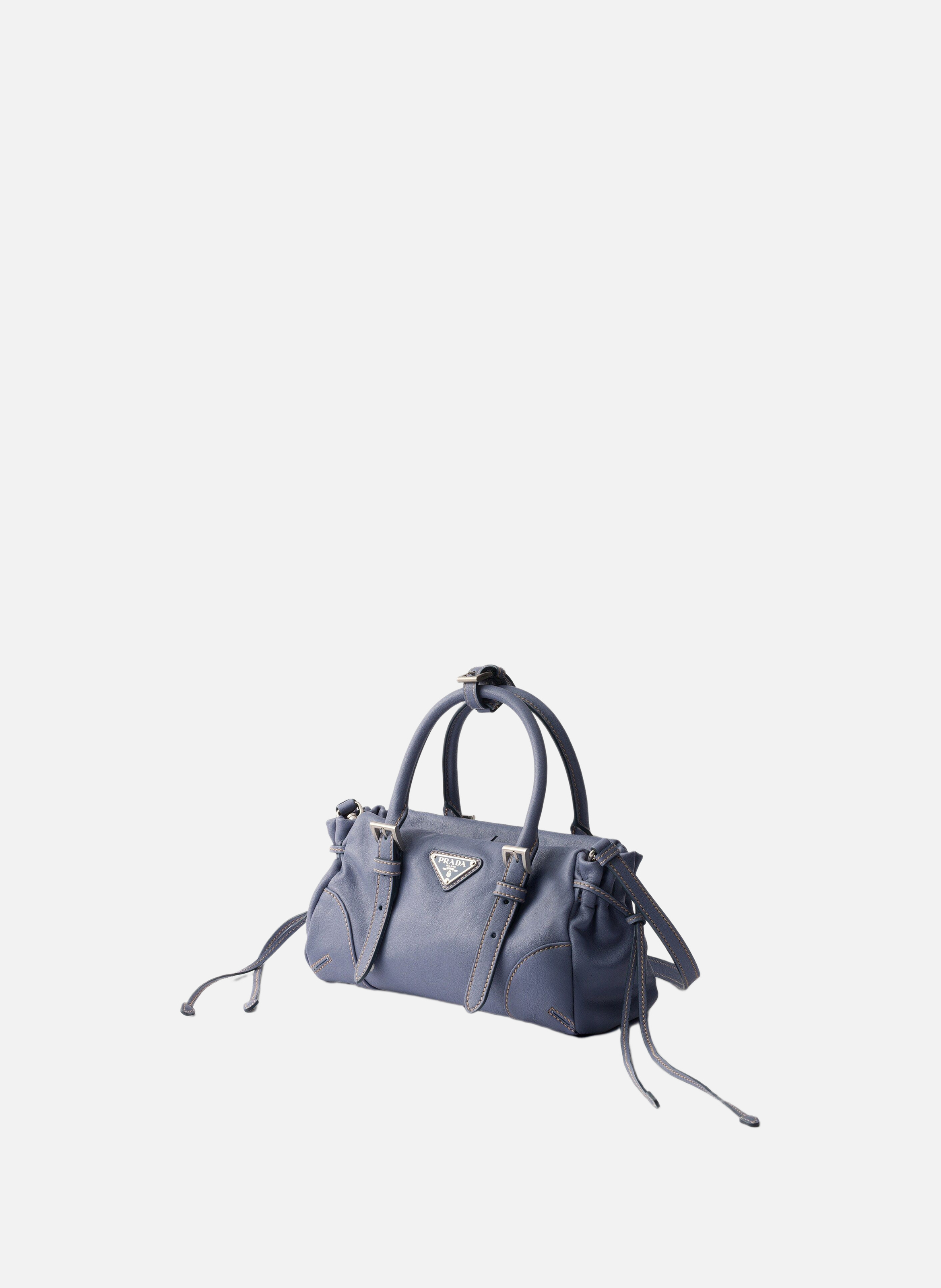 Petit sac prada karin en cuir PRADA Bleu