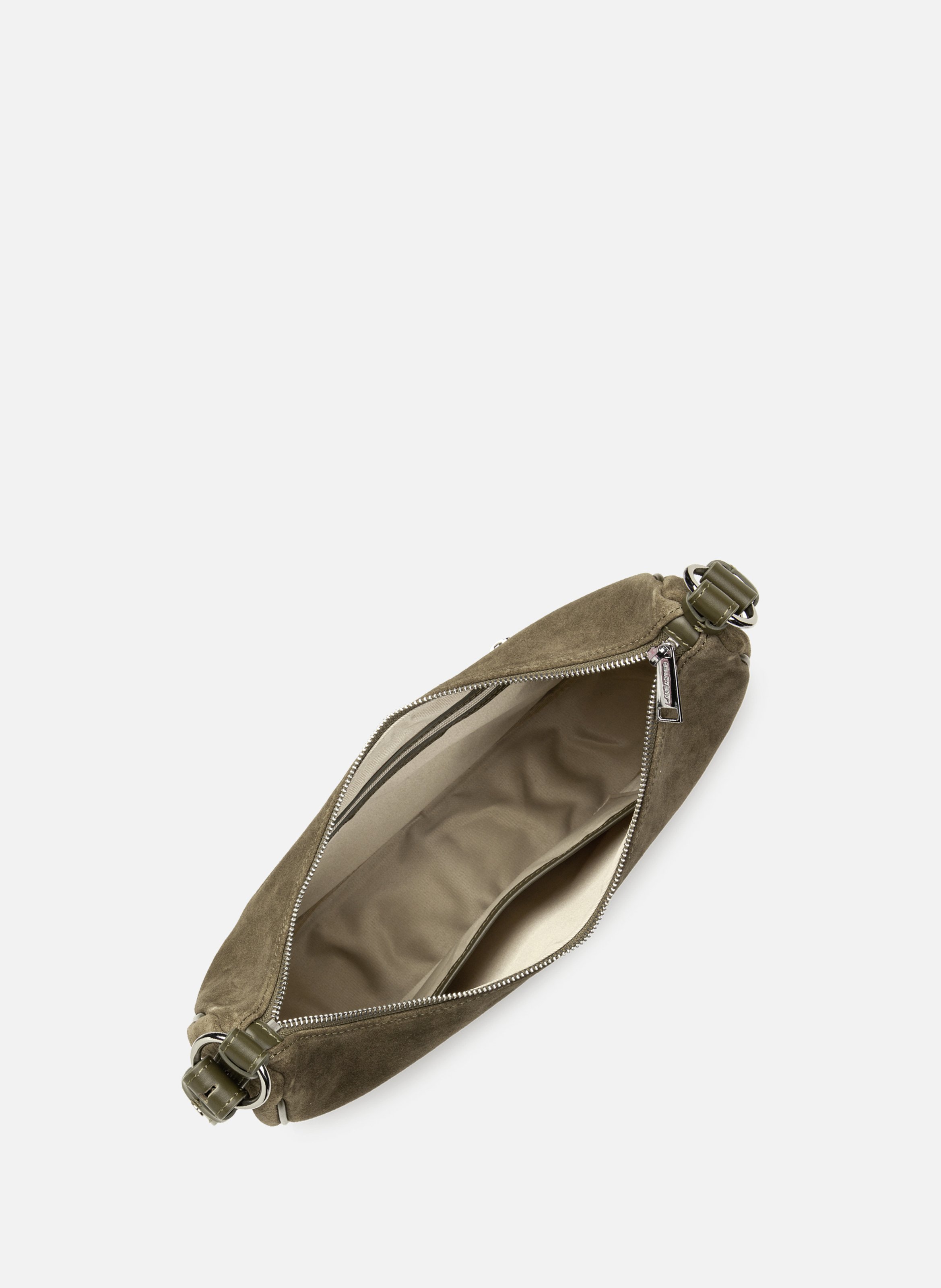 Grote schoudertas - suede LANCASTER Kaki