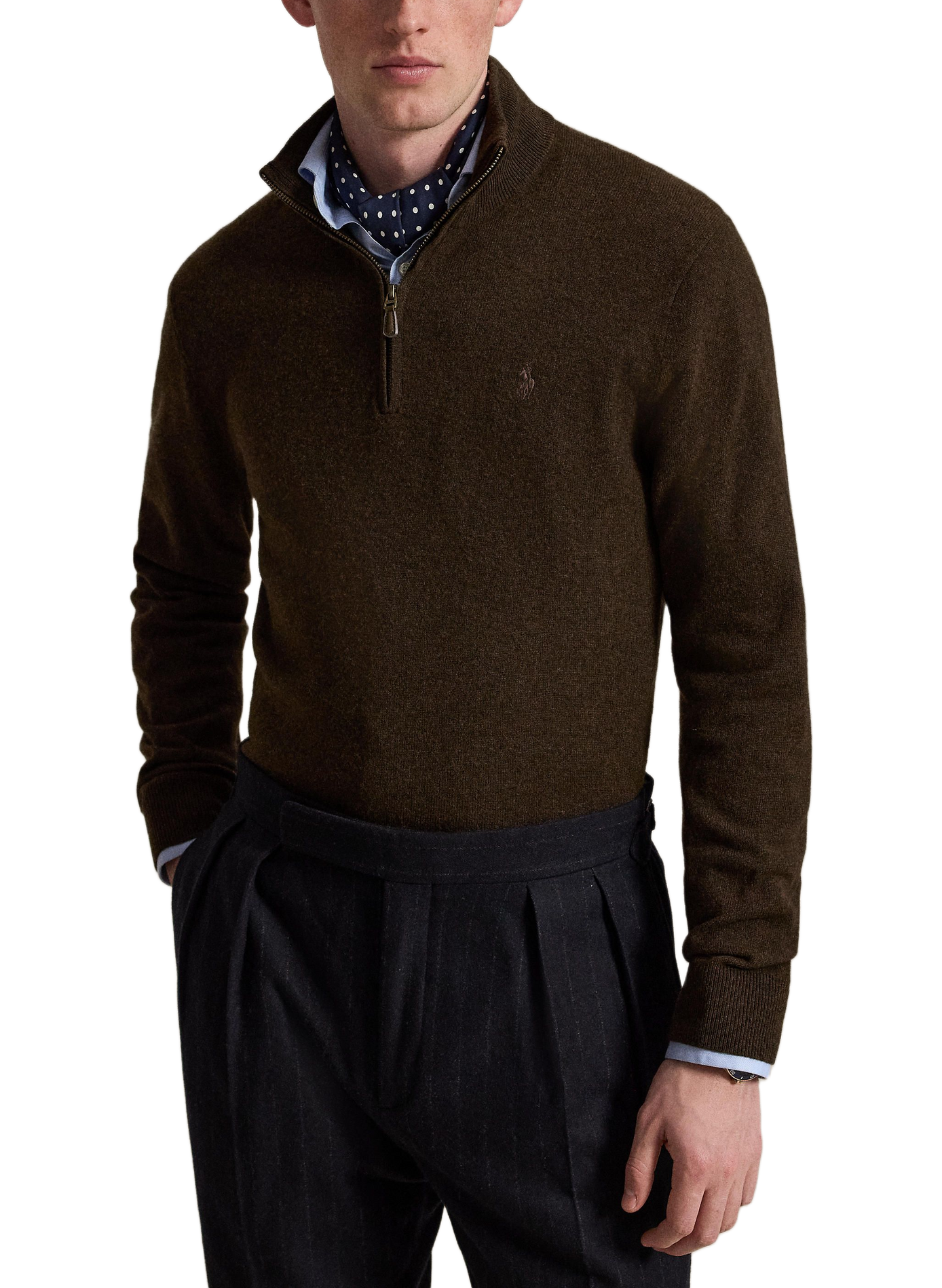 Pull col zippé en laine | Beige POLO RALPH LAUREN Homme