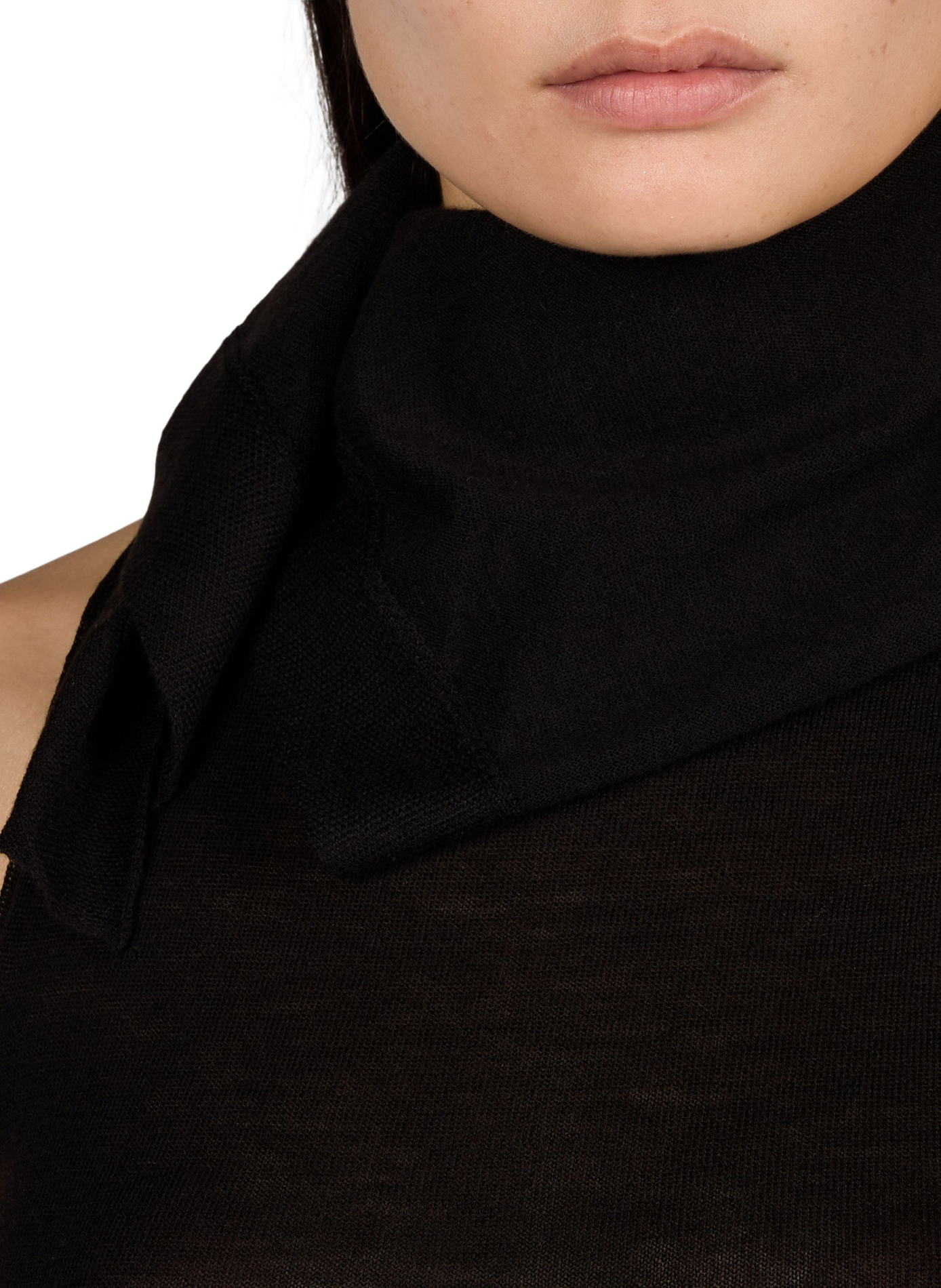 Robe longue sans manches en laine RICK OWENS Noir