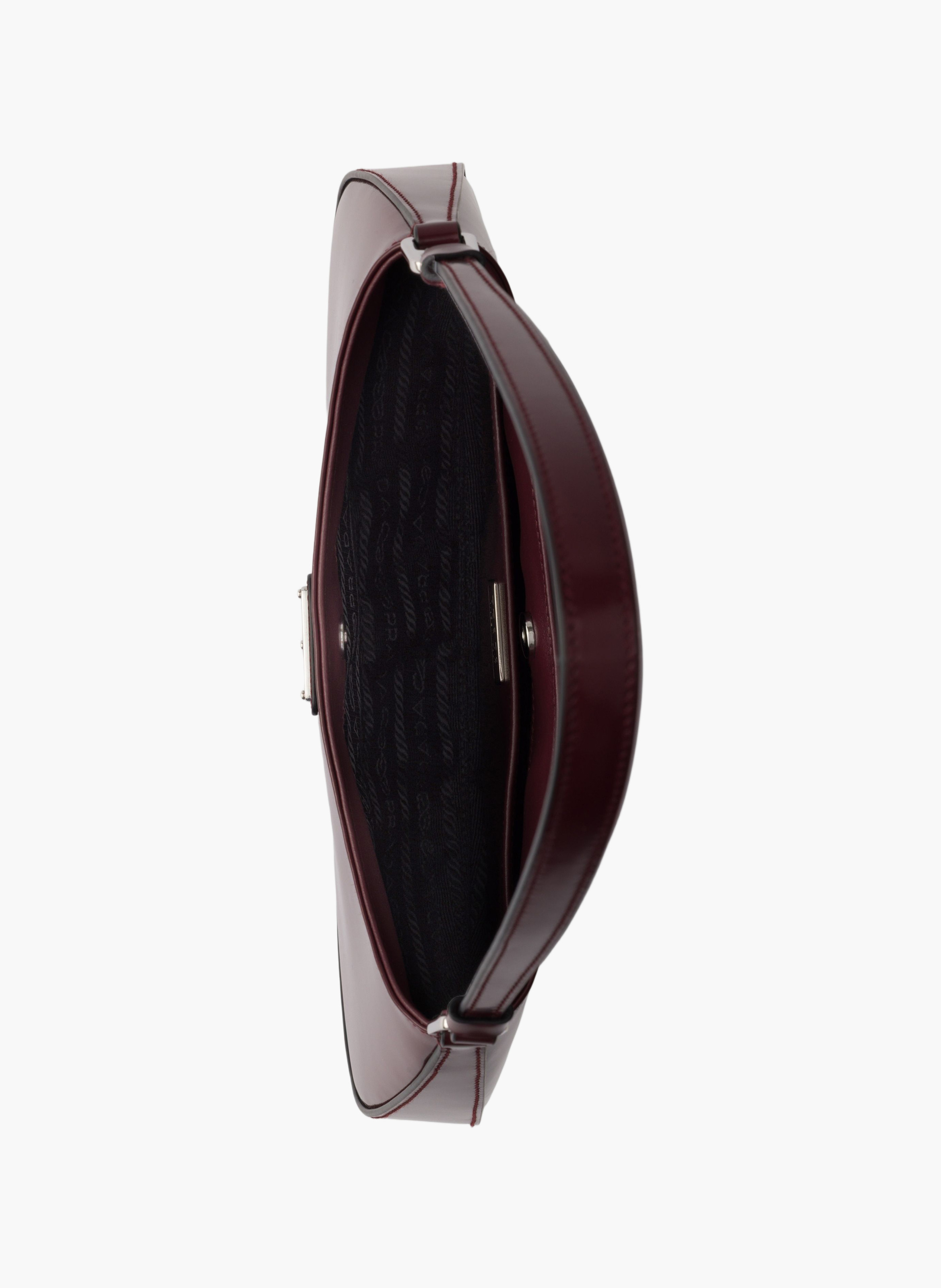 Sac porté épaule prada cleo en cuir brossé | Rouge PRADA Femme