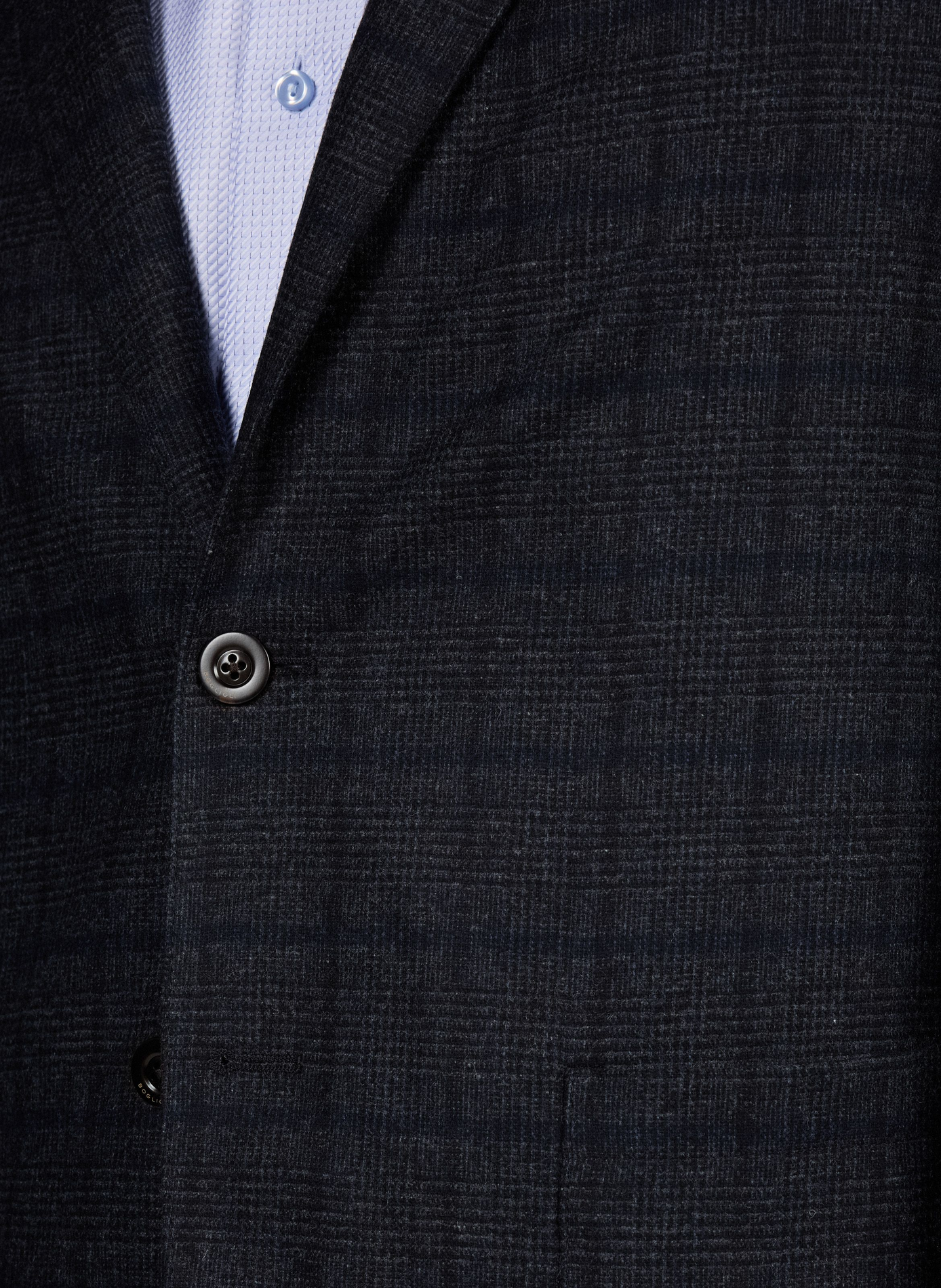 Checked wool-blend blazer jacket BOGLIOLI Blue