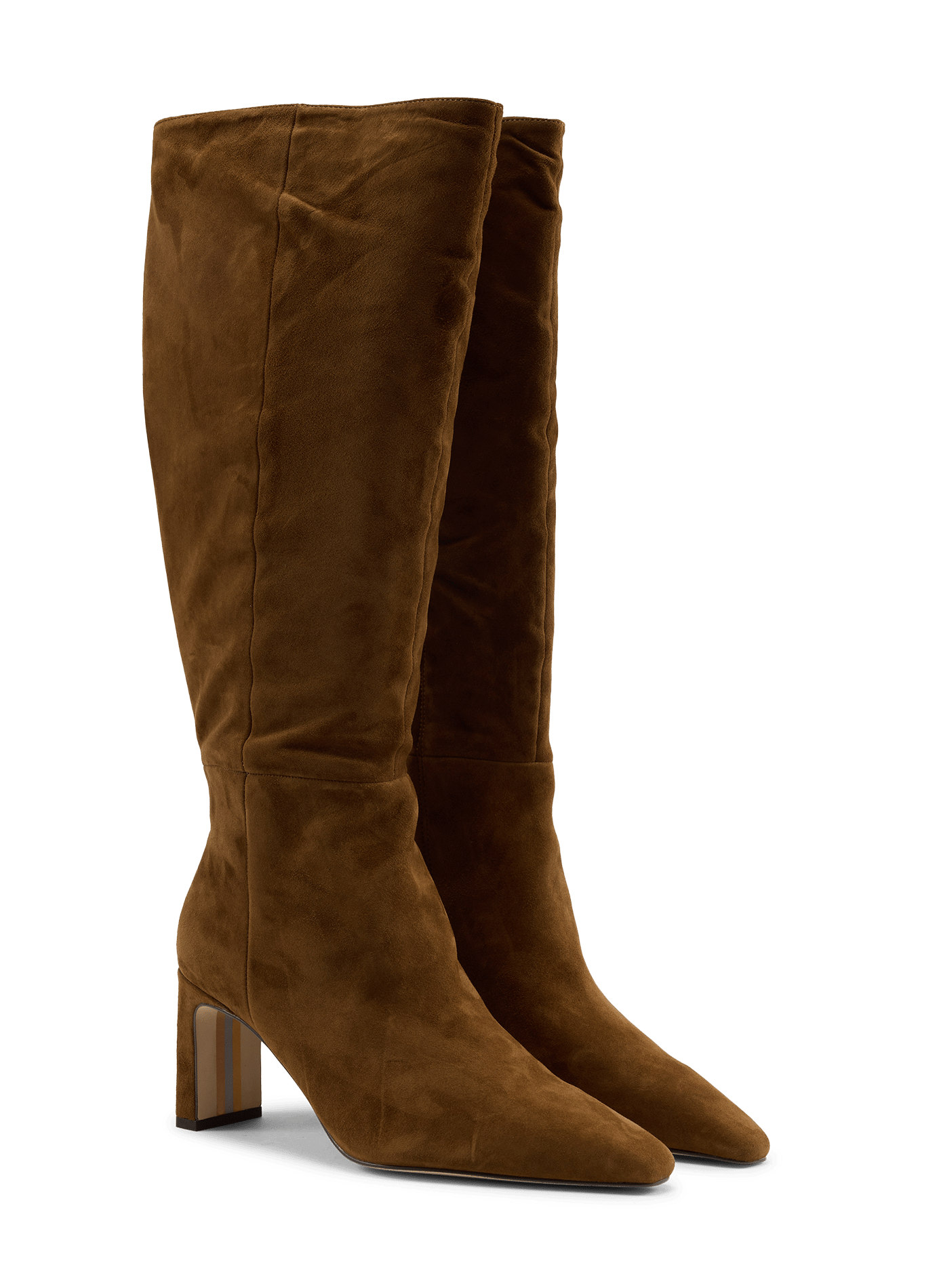 SYLVIA heeled boots in lambskin leather SAM EDELMAN Brown