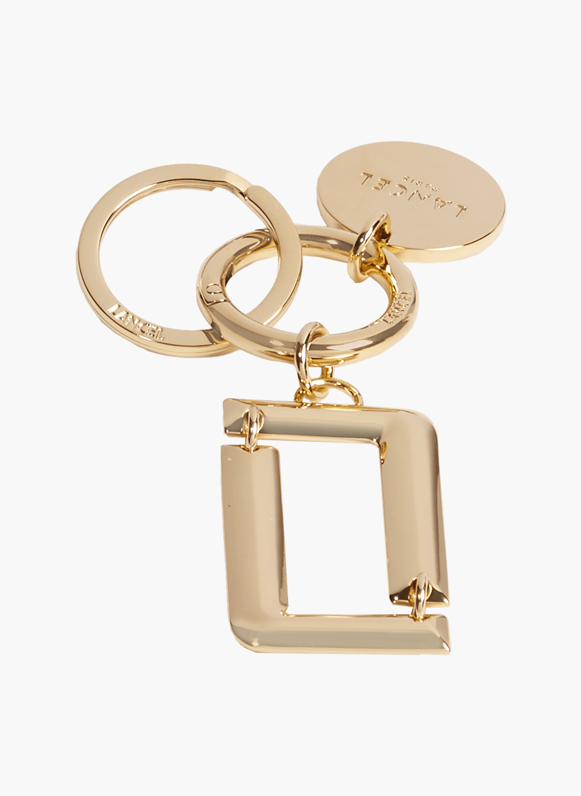 Handtekening sleutelhanger van Lancel in metaal LANCEL Goud