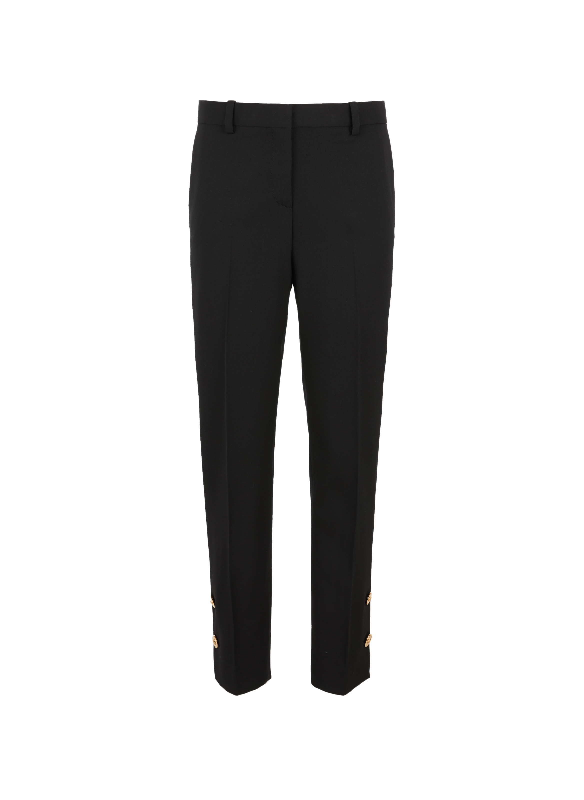 Pantalon à cheville fendue en laine mélangée