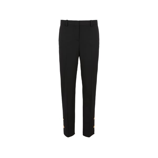 Pantalon à cheville fendue en laine mélangée