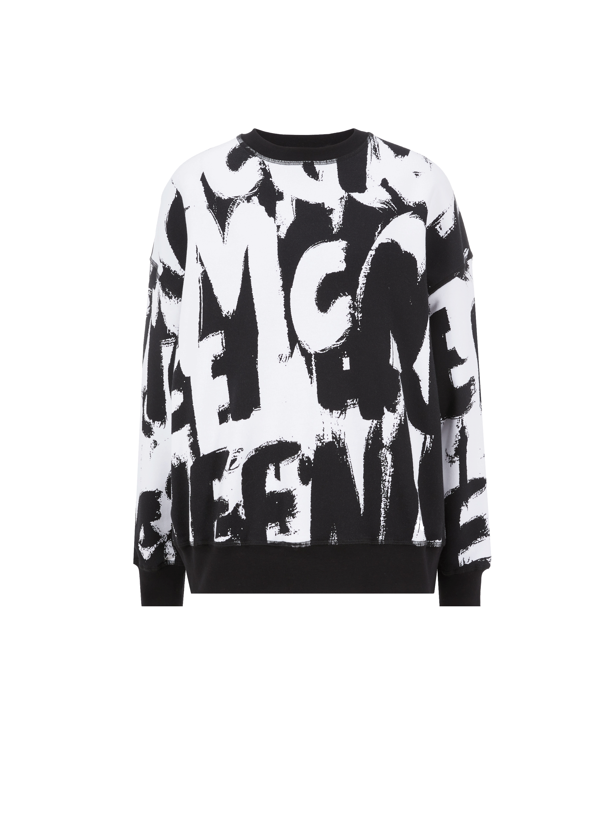 ALEXANDER MCQUEEN Graffiti cotton sweatshirt Multicolour