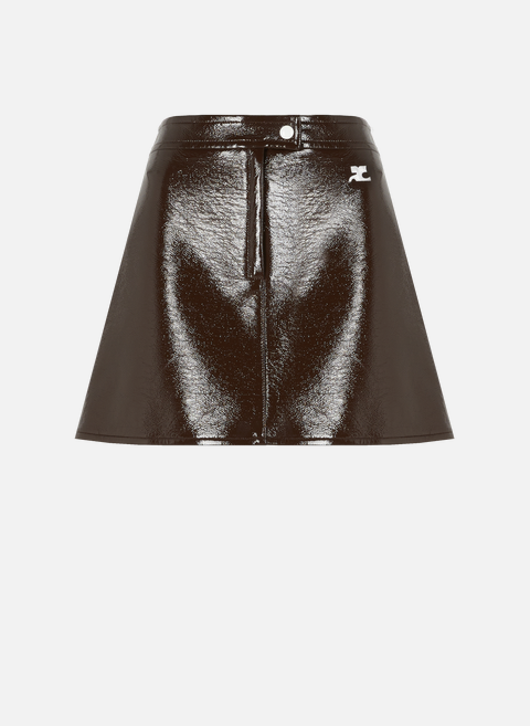 Reissue mini skirt in vinyl Brown COURRÈGES 