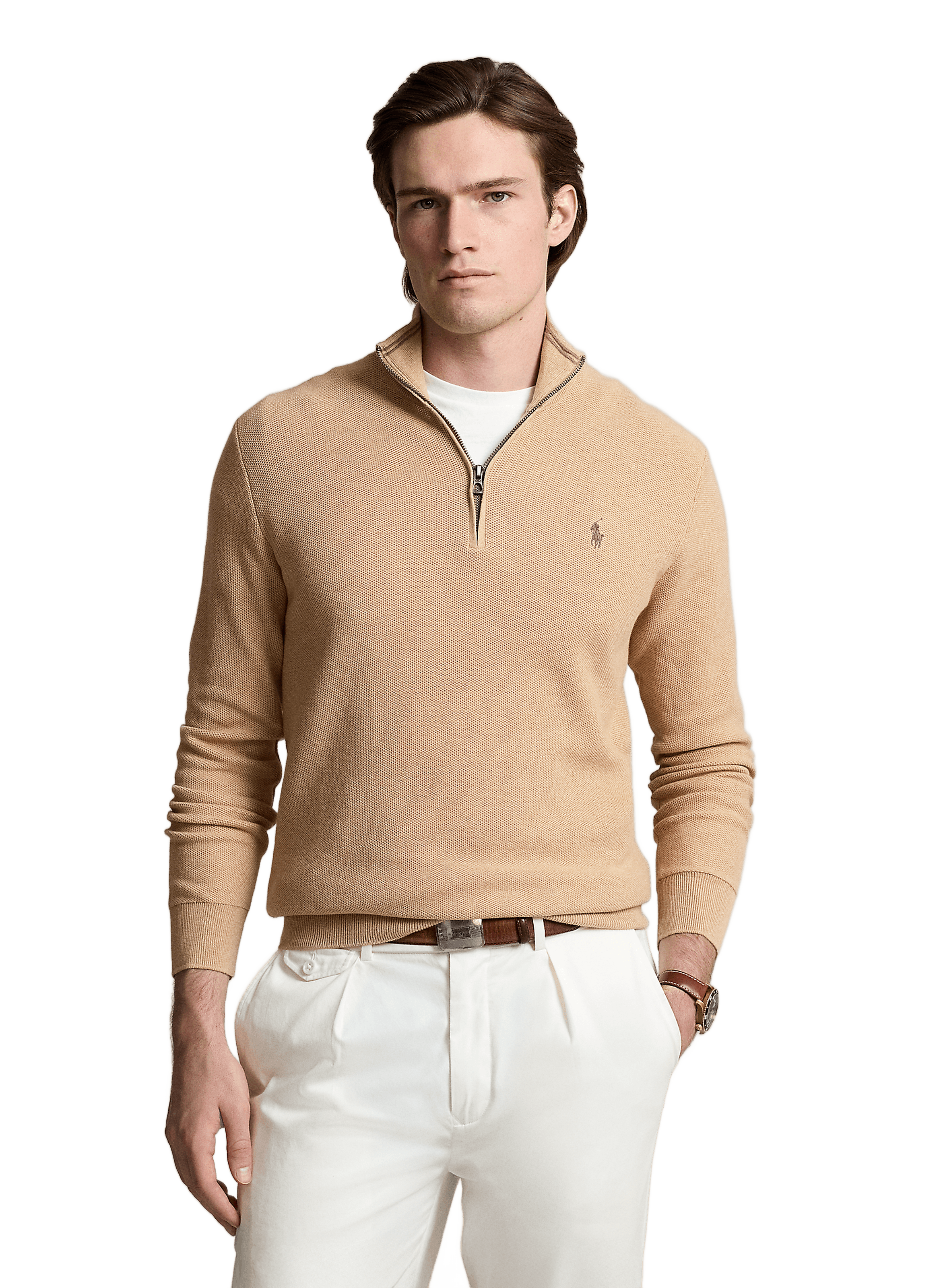 Pull en coton POLO RALPH LAUREN Marron