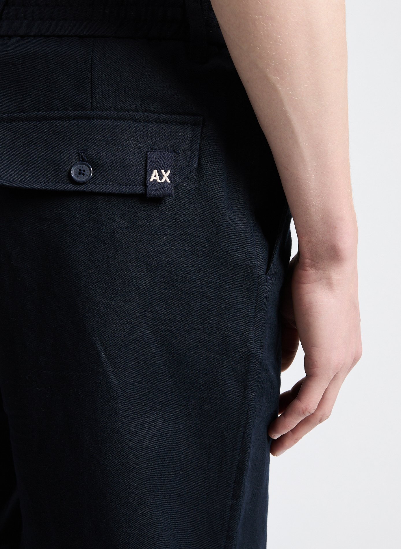 Cotton and linen trousers ARMANI EXCHANGE Blue