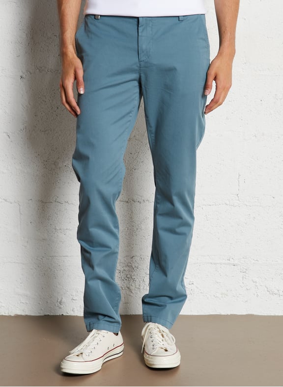 Pantalon droit en coton mélangé Bleu by IKKS IKKS Pantalon droit en coton mélangé Bleu
