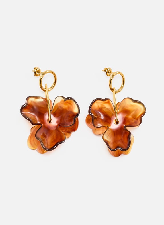Boucles d'oreille pendantes Marron by AU PRINTEMPS PARIS AU PRINTEMPS PARIS Boucles d'oreille pendantes Marron