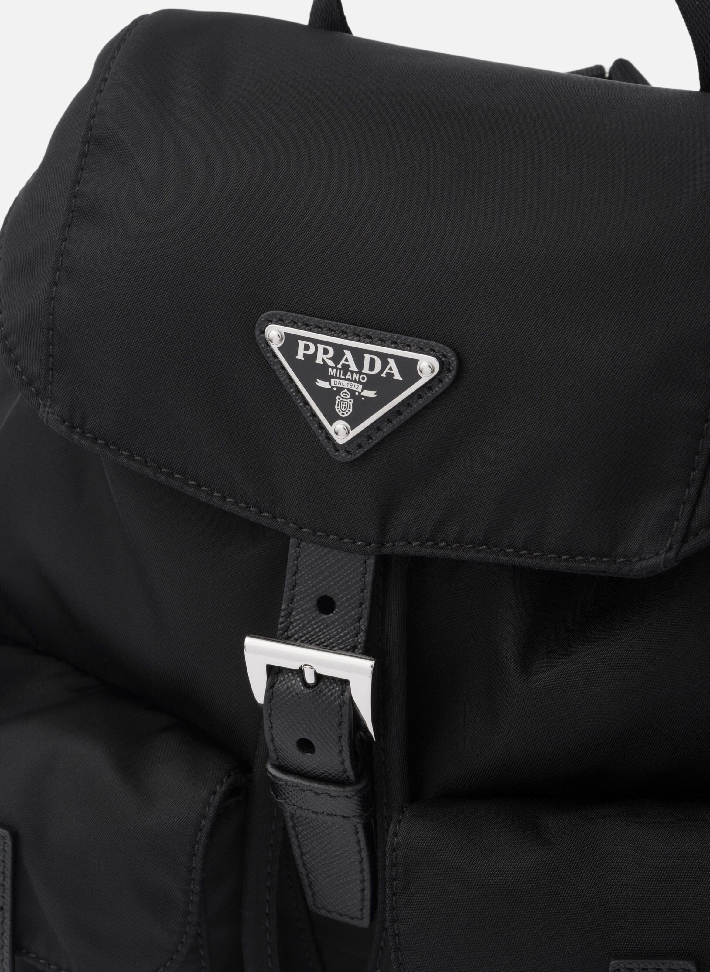 Petit sac à dos en re-nylon PRADA Noir