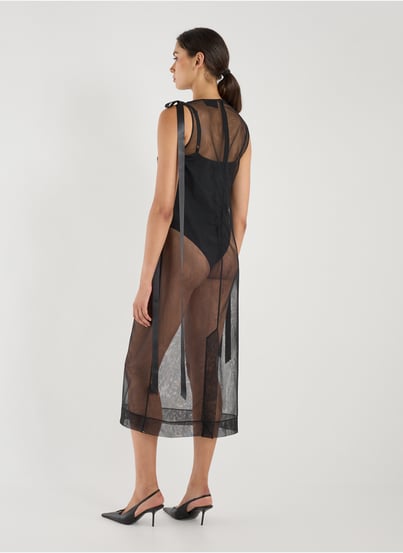 Dress with transparent ribbon bows SIMONE ROCHA Dress with transparent ribbon bows SIMONE ROCHA