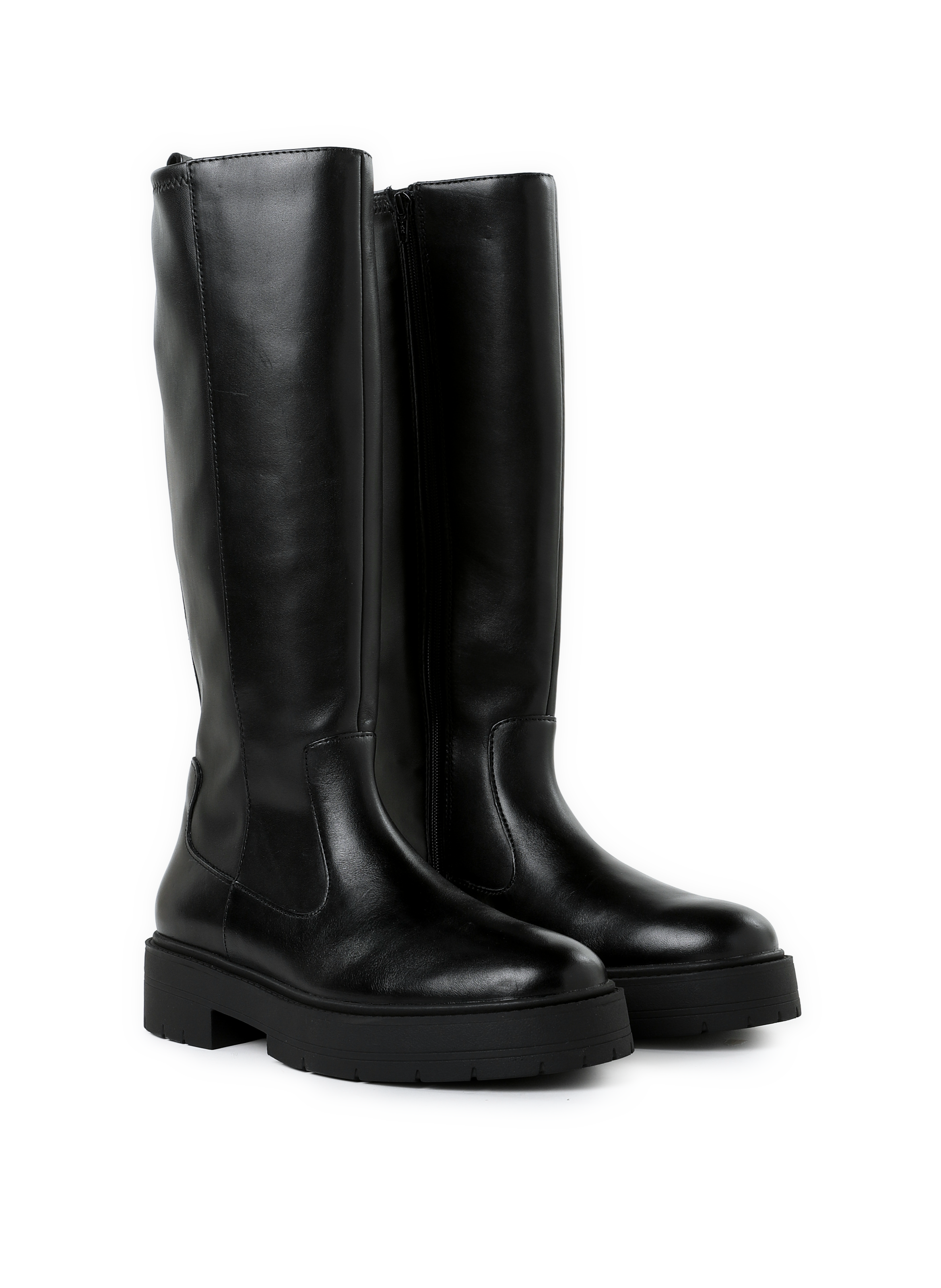 Spherica mixed leather boots GEOX Black