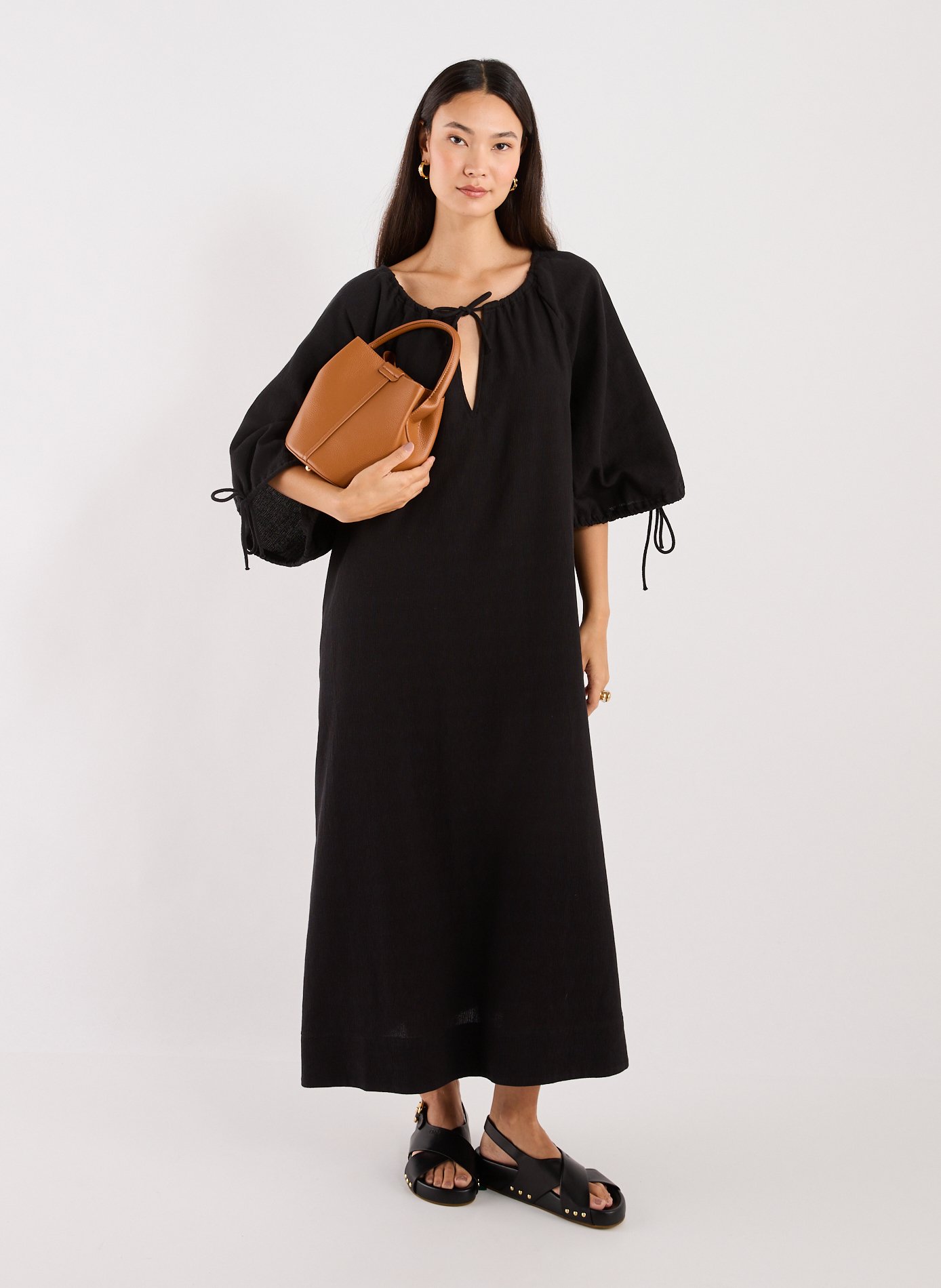 Sac sceau craquelé AU PRINTEMPS PARIS Marron