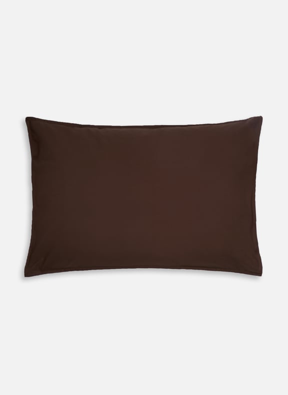Taie d'oreiller en percale de coton Marron by AU PRINTEMPS PARIS AU PRINTEMPS PARIS Taie d'oreiller en percale de coton Marron