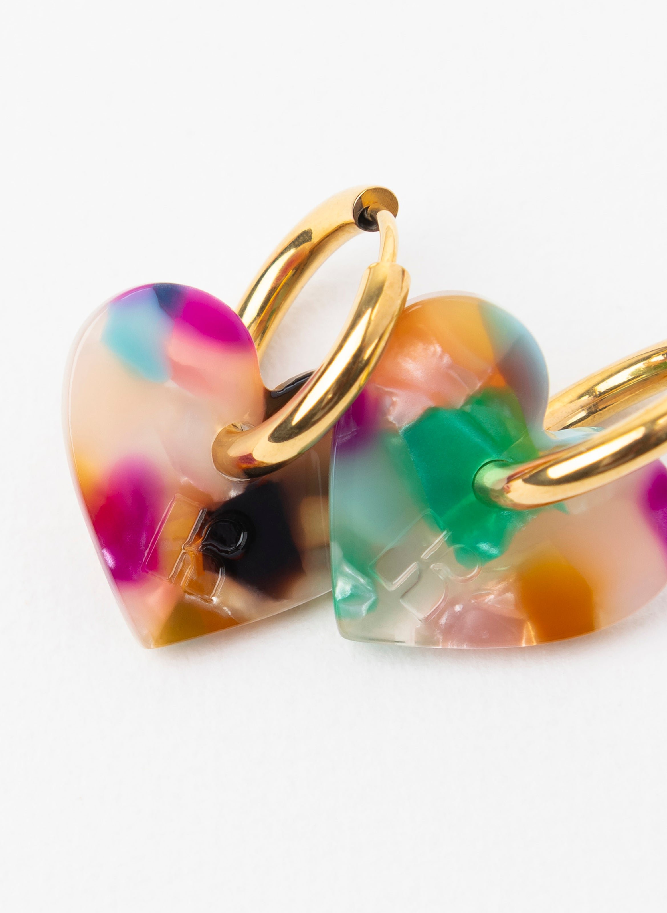 Boucles d'oreilles lova lova avec anneaux en acier inoxydable doré KURAGE GINZA Multicolore