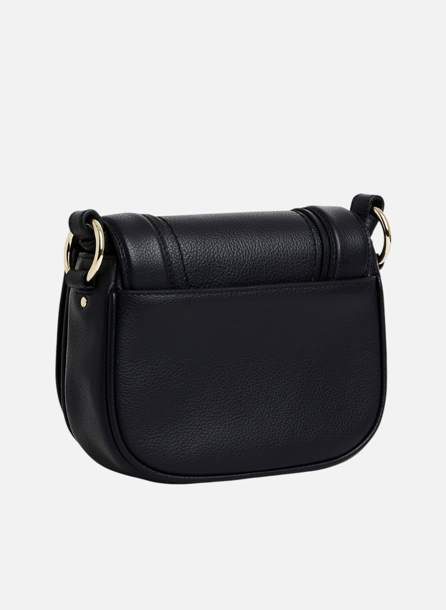 Petit sac bandoulière ella en cuir grainé Noir