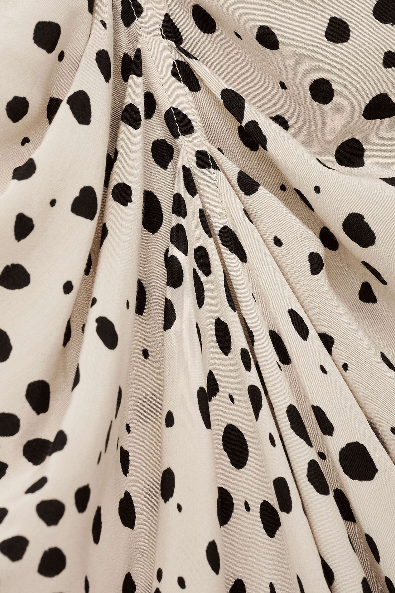 Jupe midi droite motif pois dopera BA&SH Beige