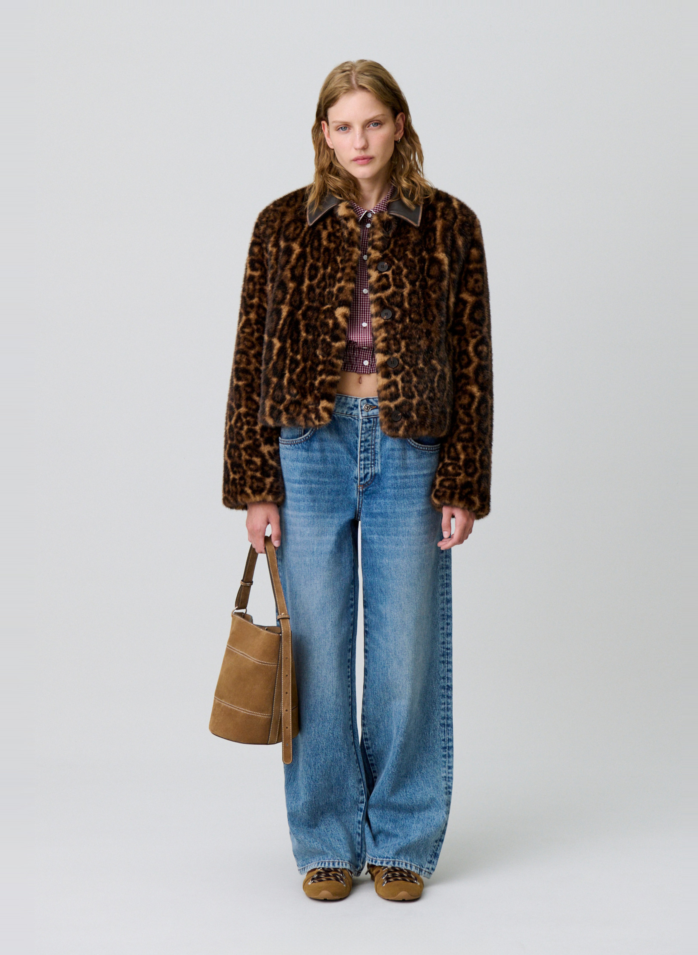 Veste col classique léopard francoise CLAUDIE PIERLOT Multicolore