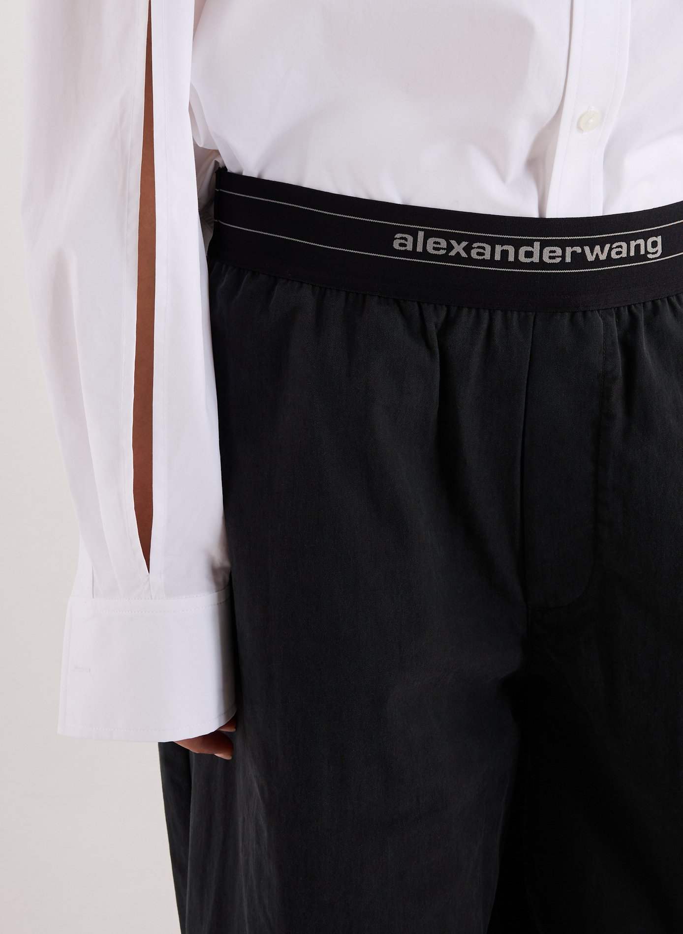 Pantalon ample articulé en coton ALEXANDER WANG Noir