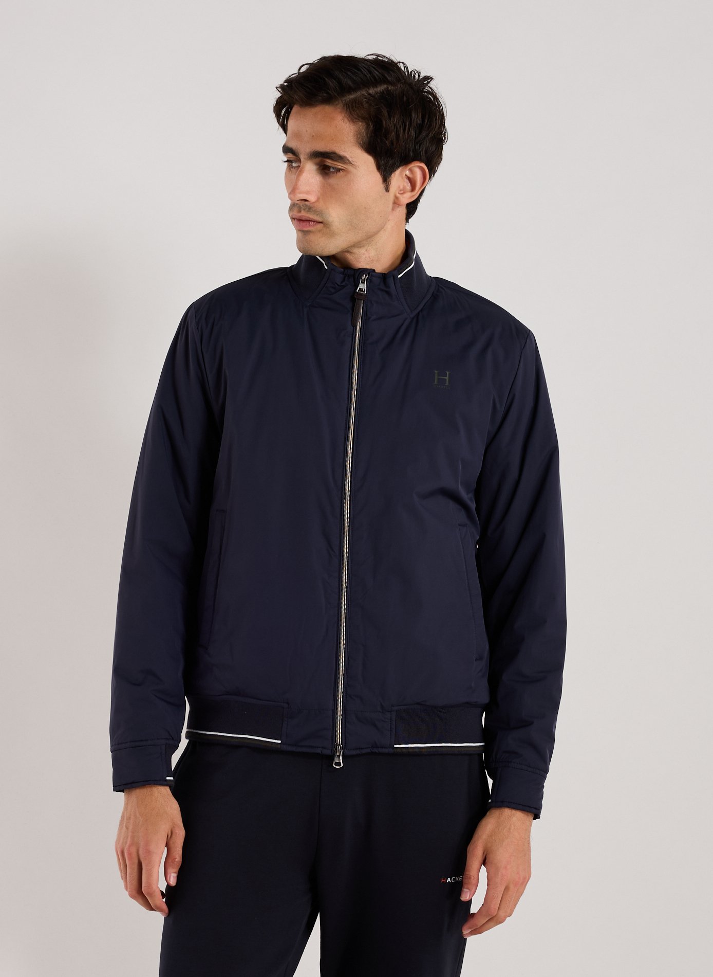 HACKETT Blouson droit col montant Bleu