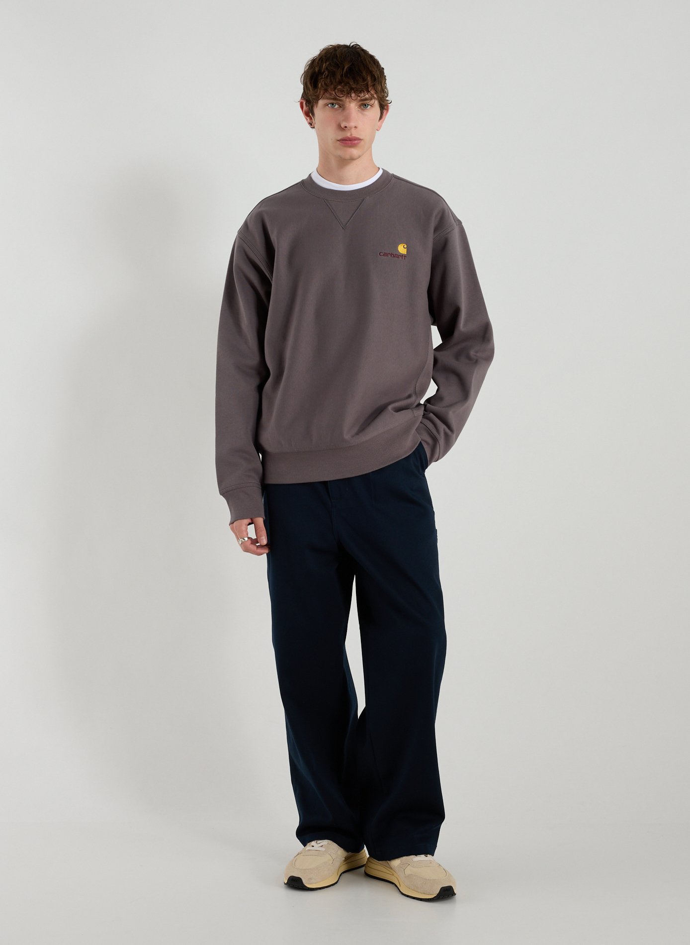 Sweatshirt ample en coton mélangé CARHARTT WIP Gris