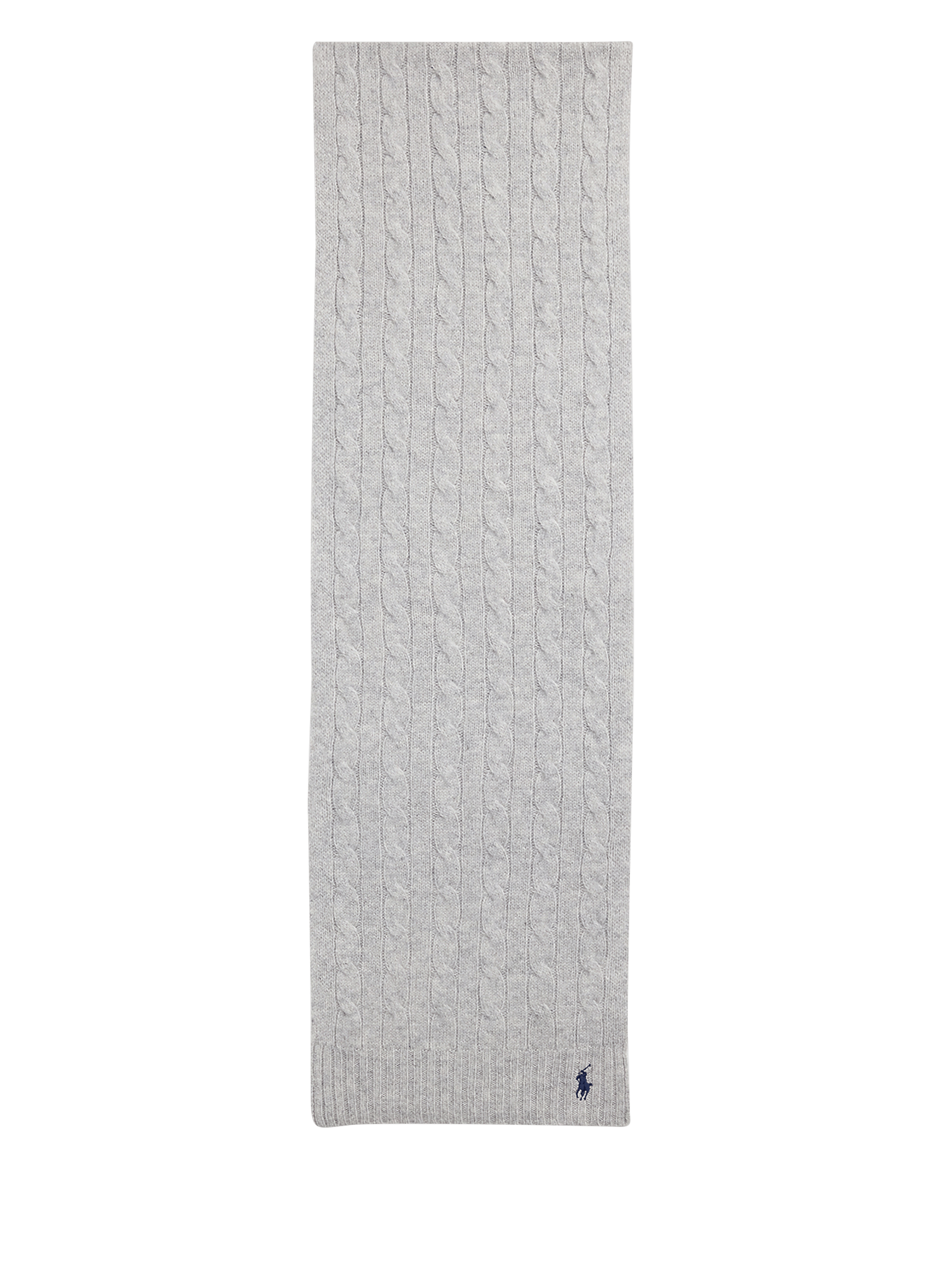 POLO RALPH LAUREN Echarpe à logo en laine et cachemire Gris