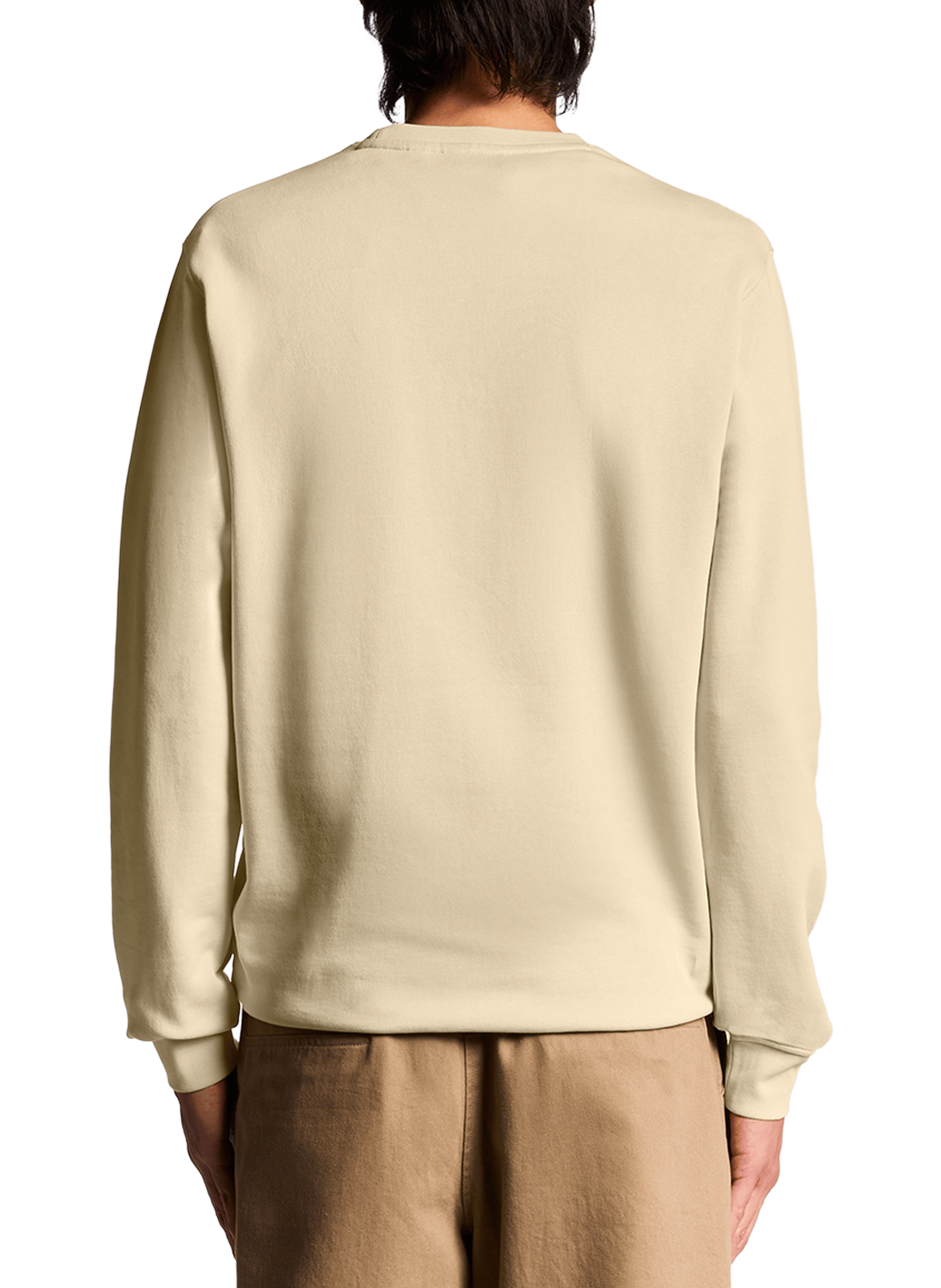 Sweat à col rond en coton LYLE & SCOTT Beige