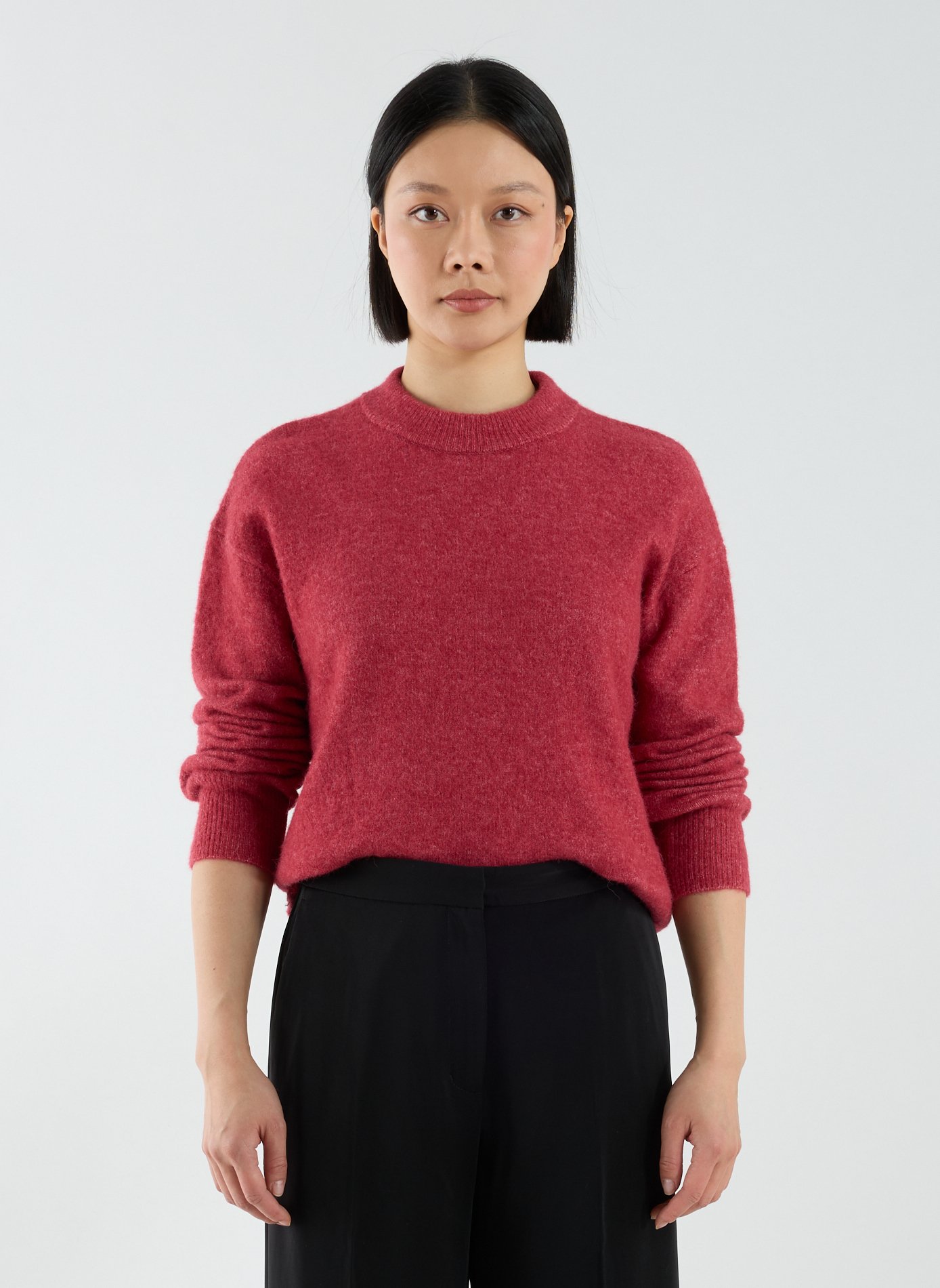 Pull duveteux en laine mélangée SAMSOE SAMSOE Rose