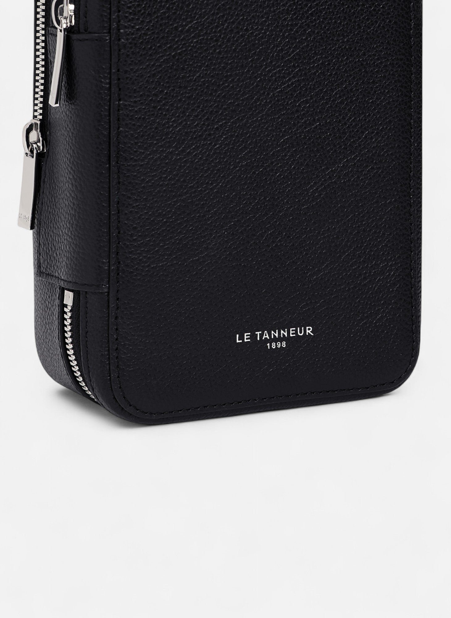 Sacoche sling emile en cuir grainé LE TANNEUR Noir