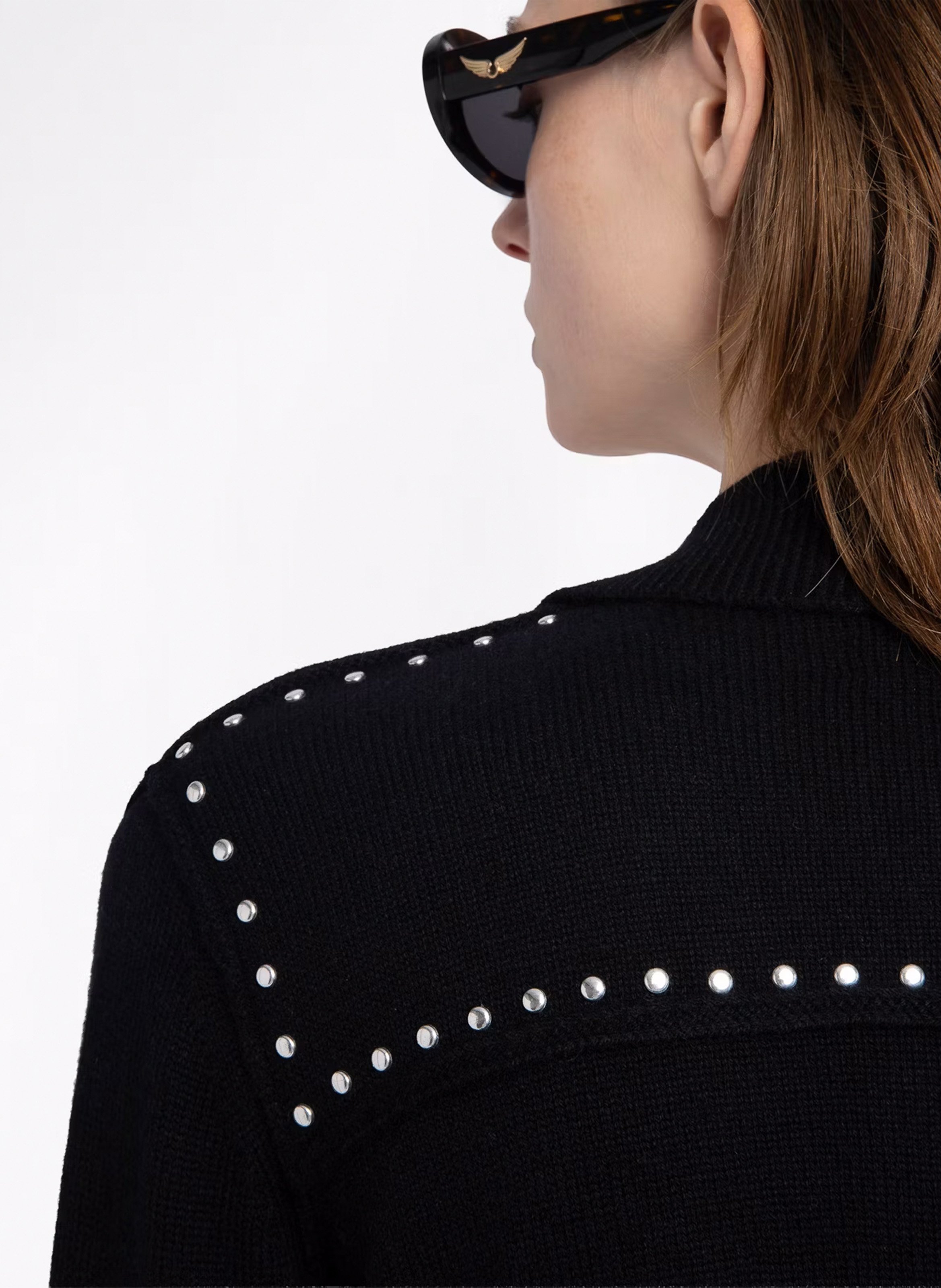 Cardigan droit en laine et cachemire adany ZADIG&VOLTAIRE Noir