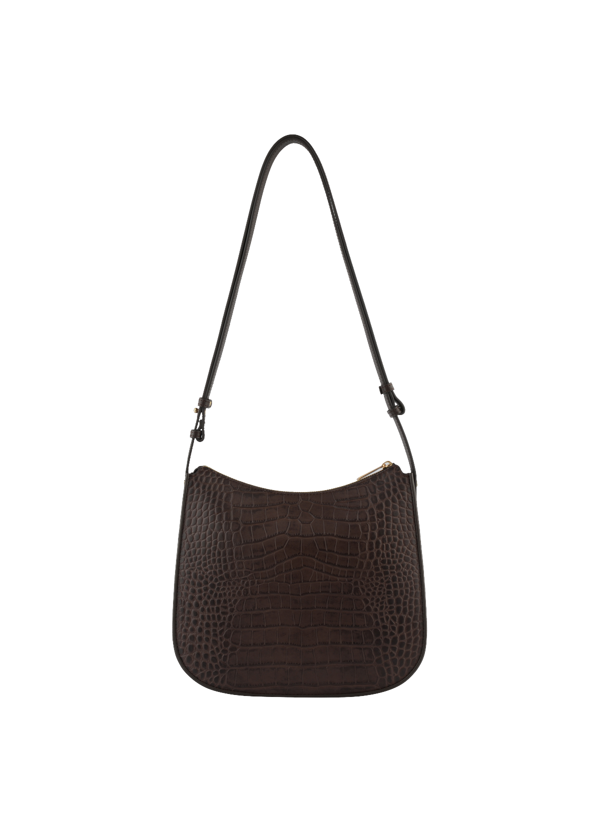 Bride croco  besace marron POURCHET Marron