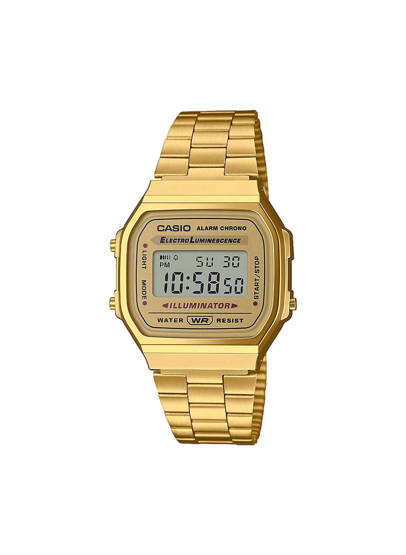 Montre digitale en résine et acier inoxydable CASIO Doré