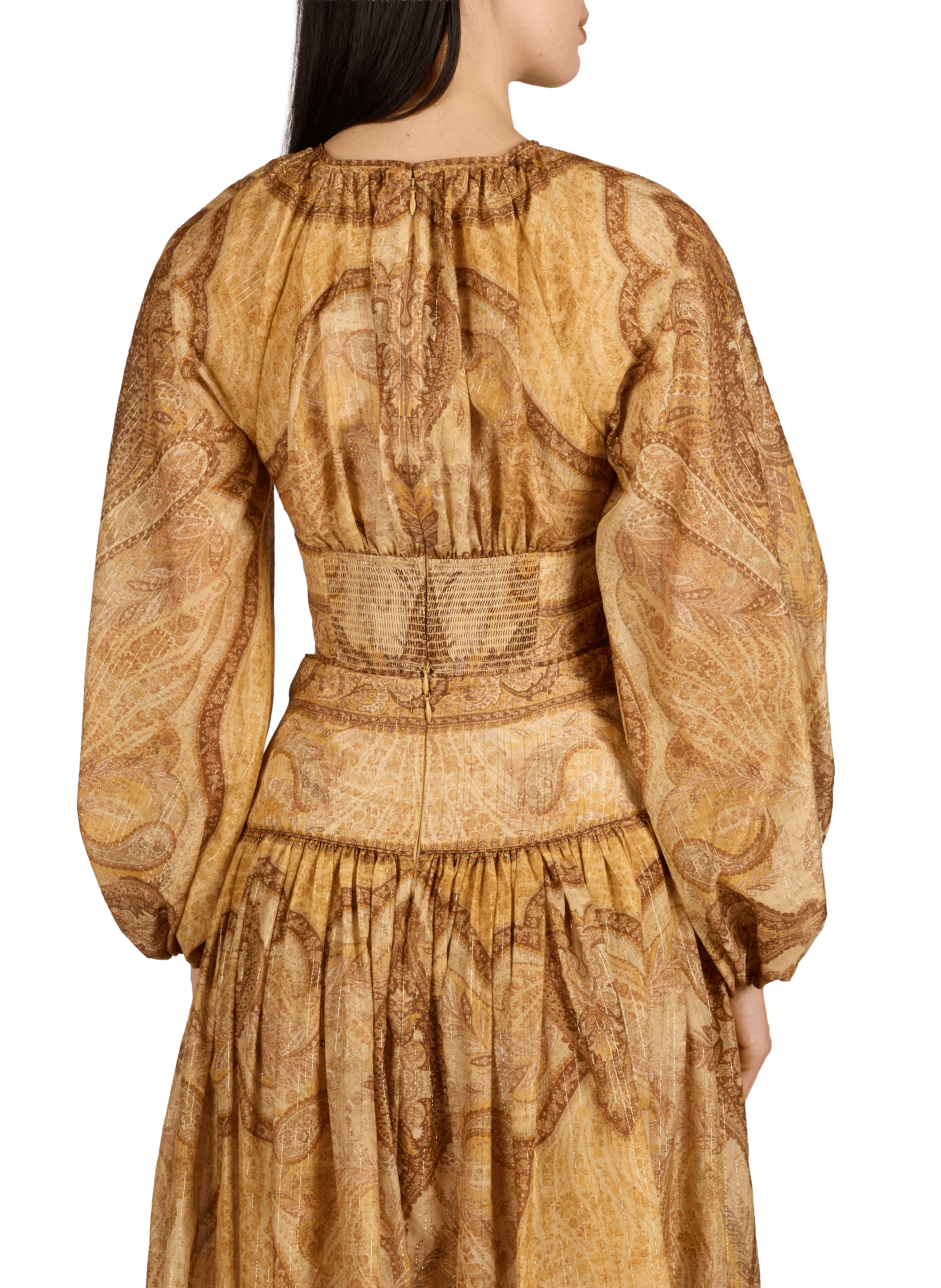 Top court imprimé en coton et soie mélangés ZIMMERMANN Multicolore