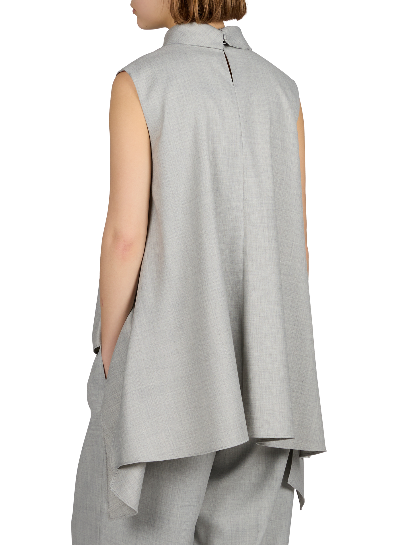 Blouse évasée à col montant R2W Gris