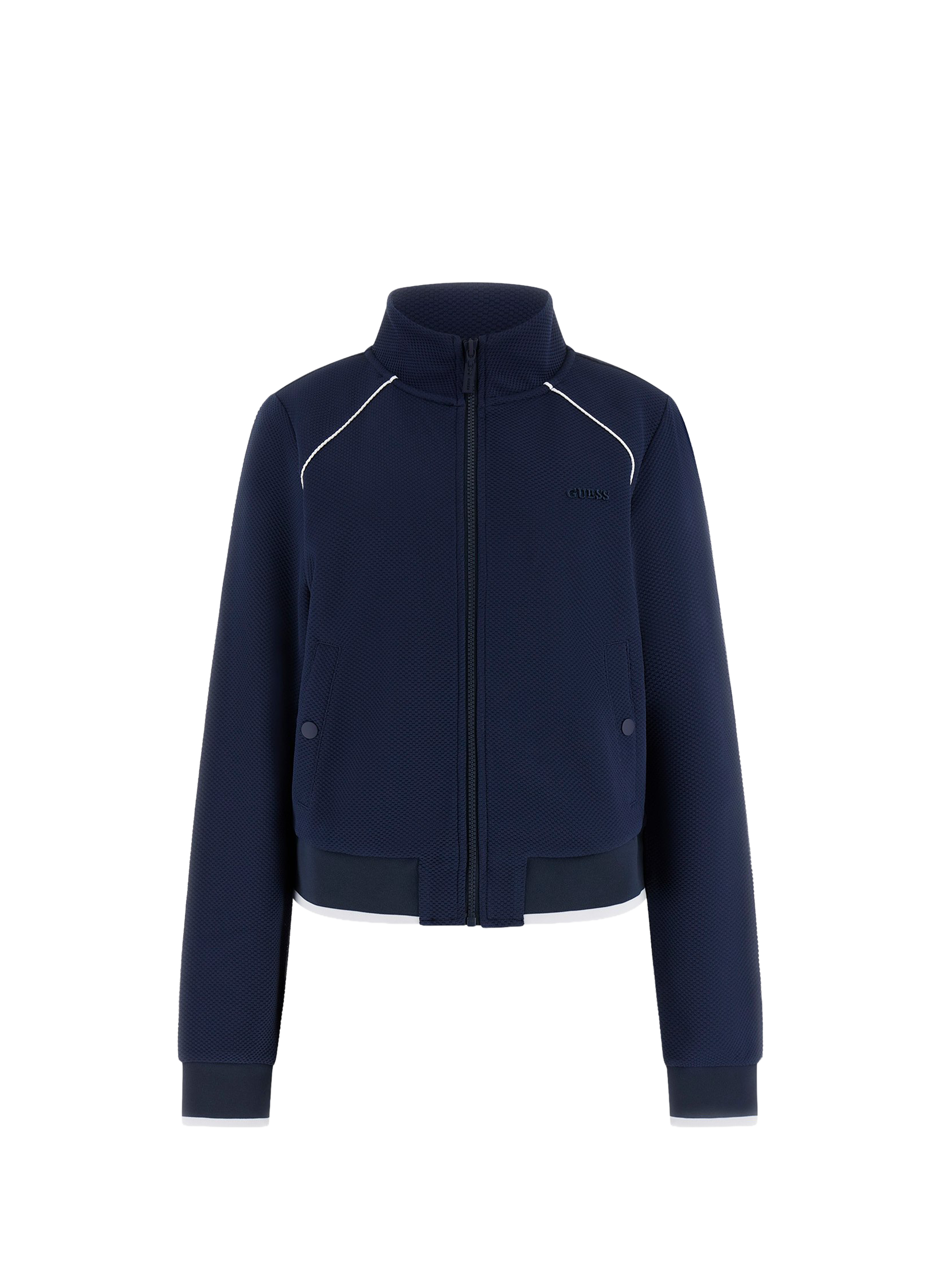 Sweatshirt met rits en opstaande kraag GUESS Blauw