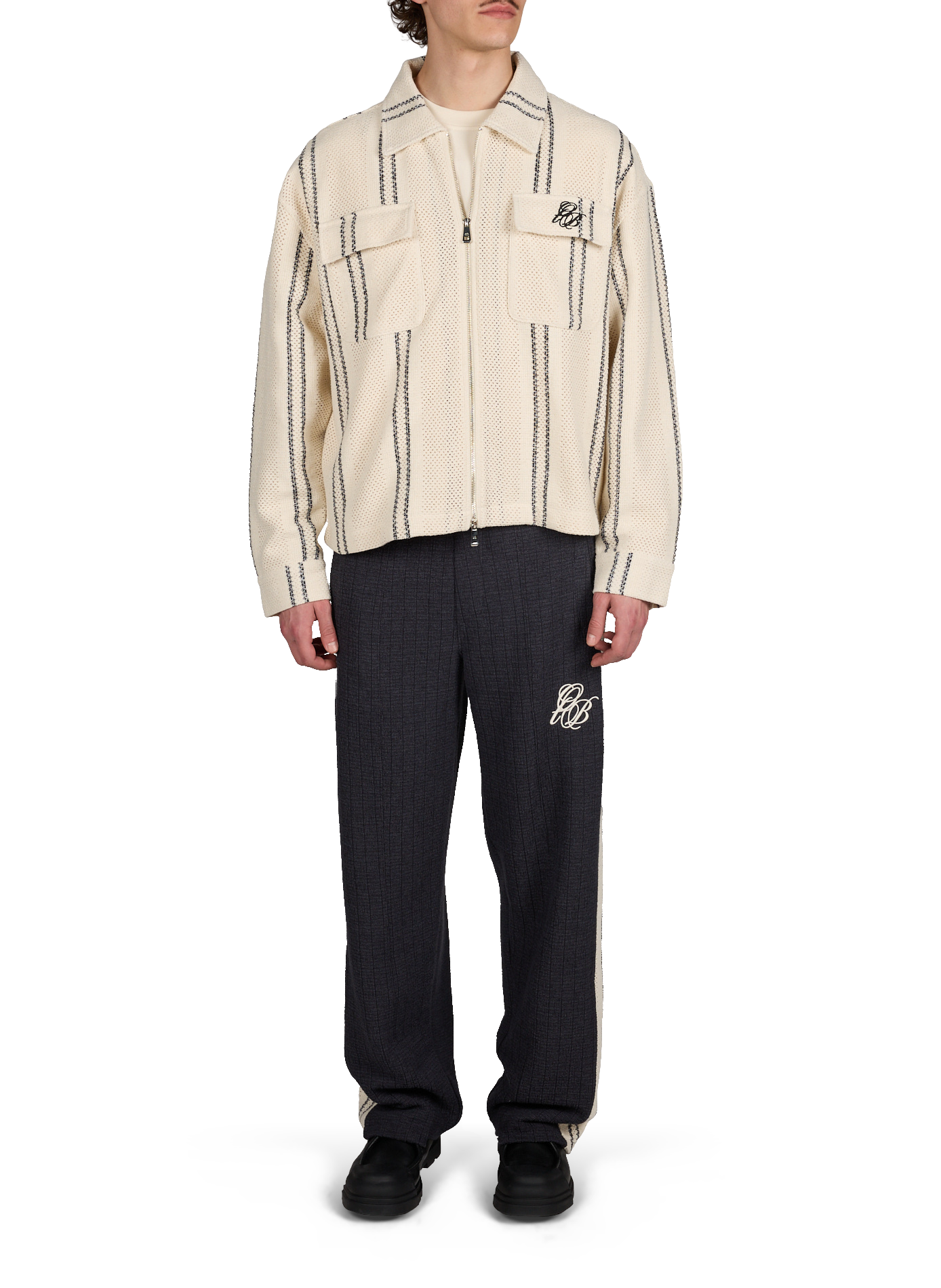 Striped cotton blend The drift jacket ONLY THE BLIND Multicolour