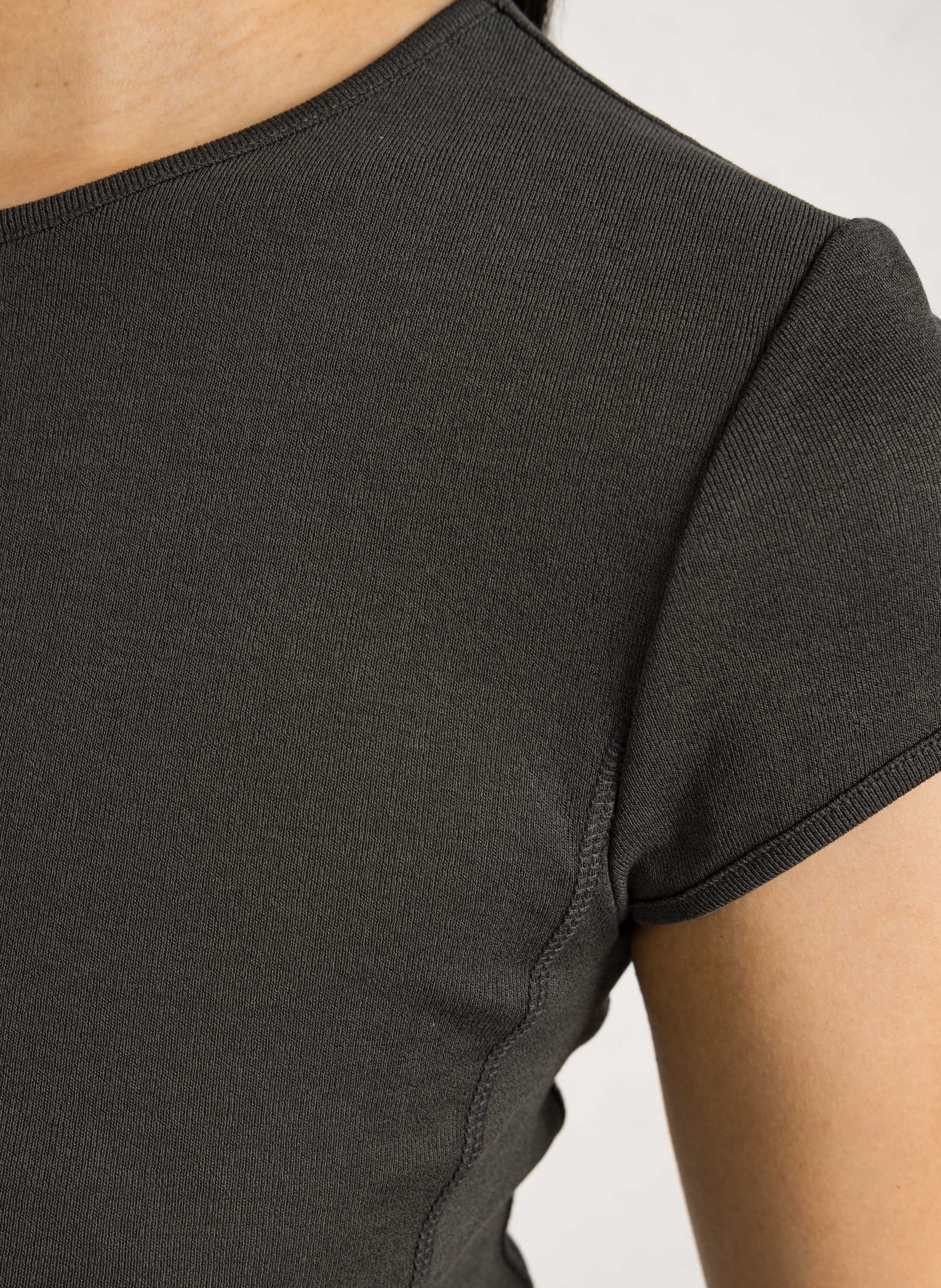 Tee-shirt ajusté en coton mélangé indra SOEUR Vert