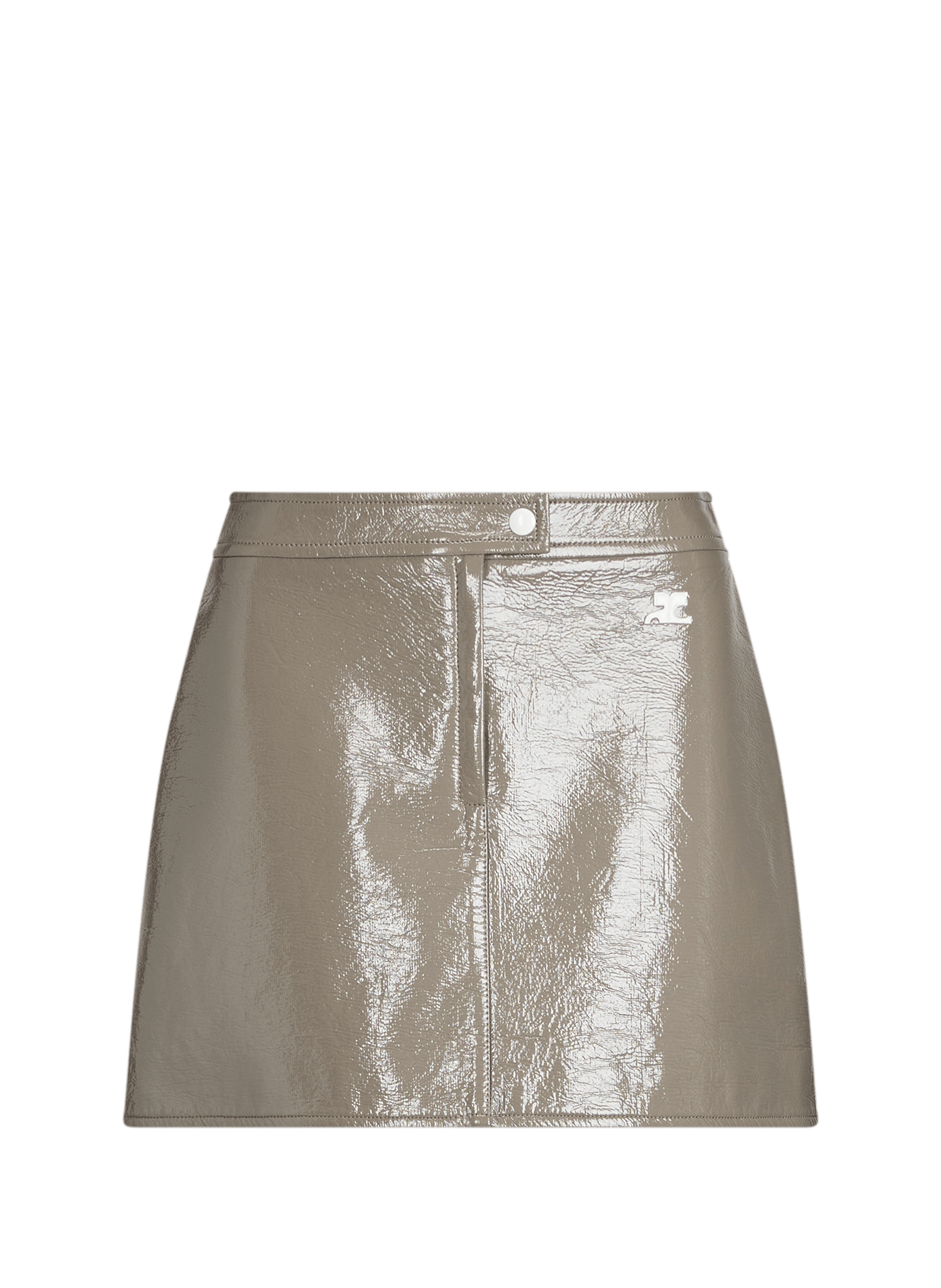 Korte rok van vinyl COURRÈGES Bruin