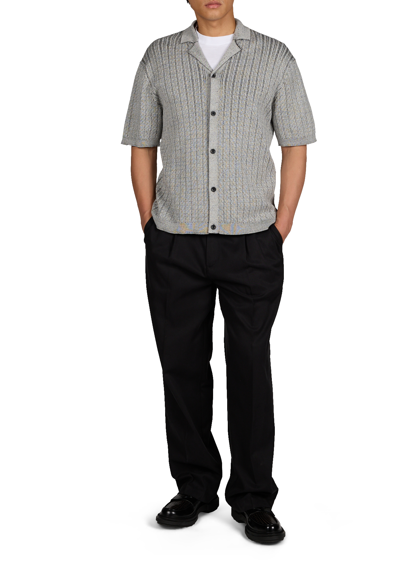 Chemise droite Evan  LES DEUX Gris