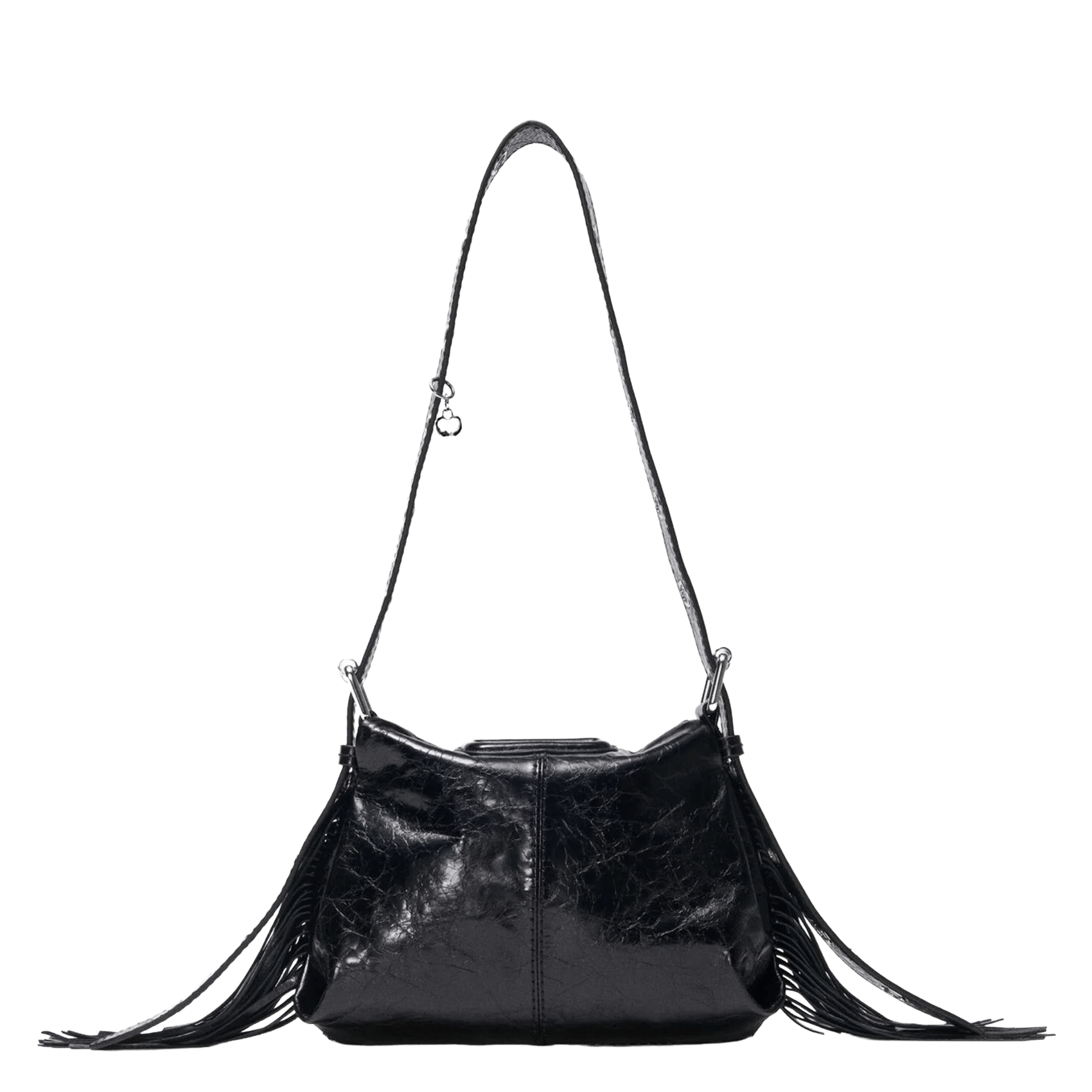 Sac bandoulière en cuir miss m mini MAJE Noir